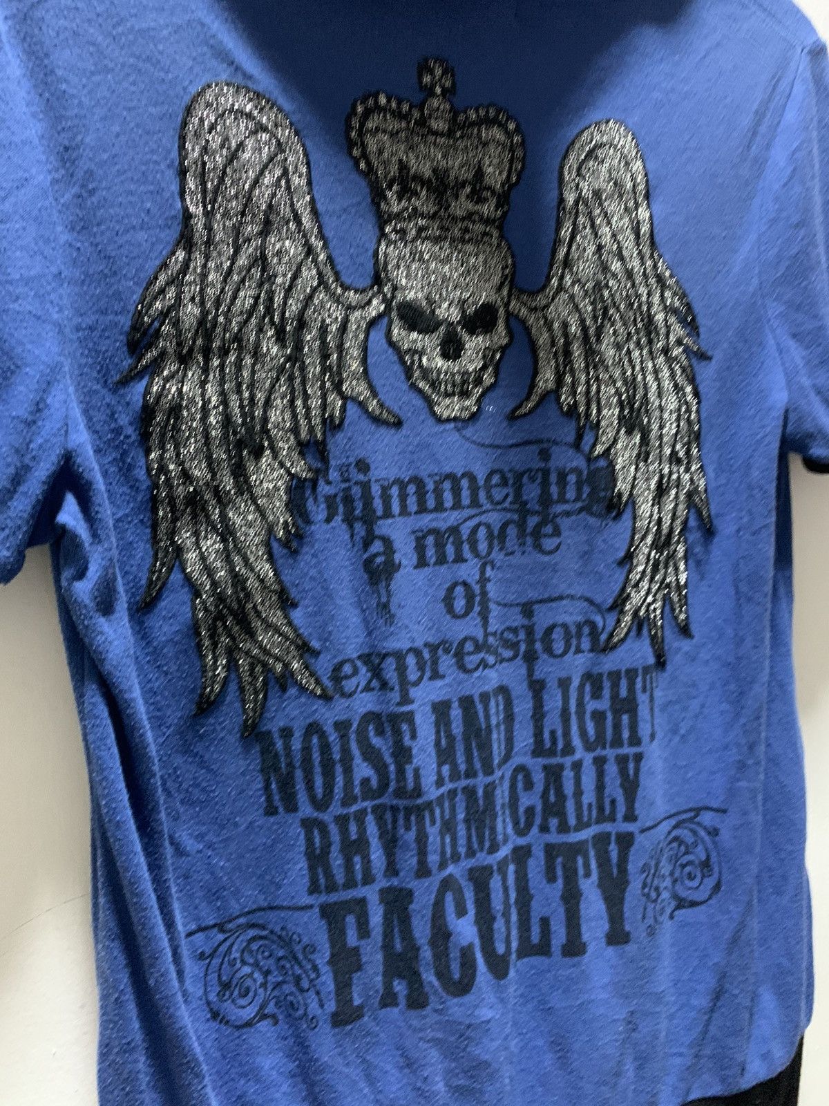 If Six Was Nine Y2k Dig Deep poem Cross skull Punk style hood Tee Size US M / EU 48-50 / 2 - 14 Thumbnail
