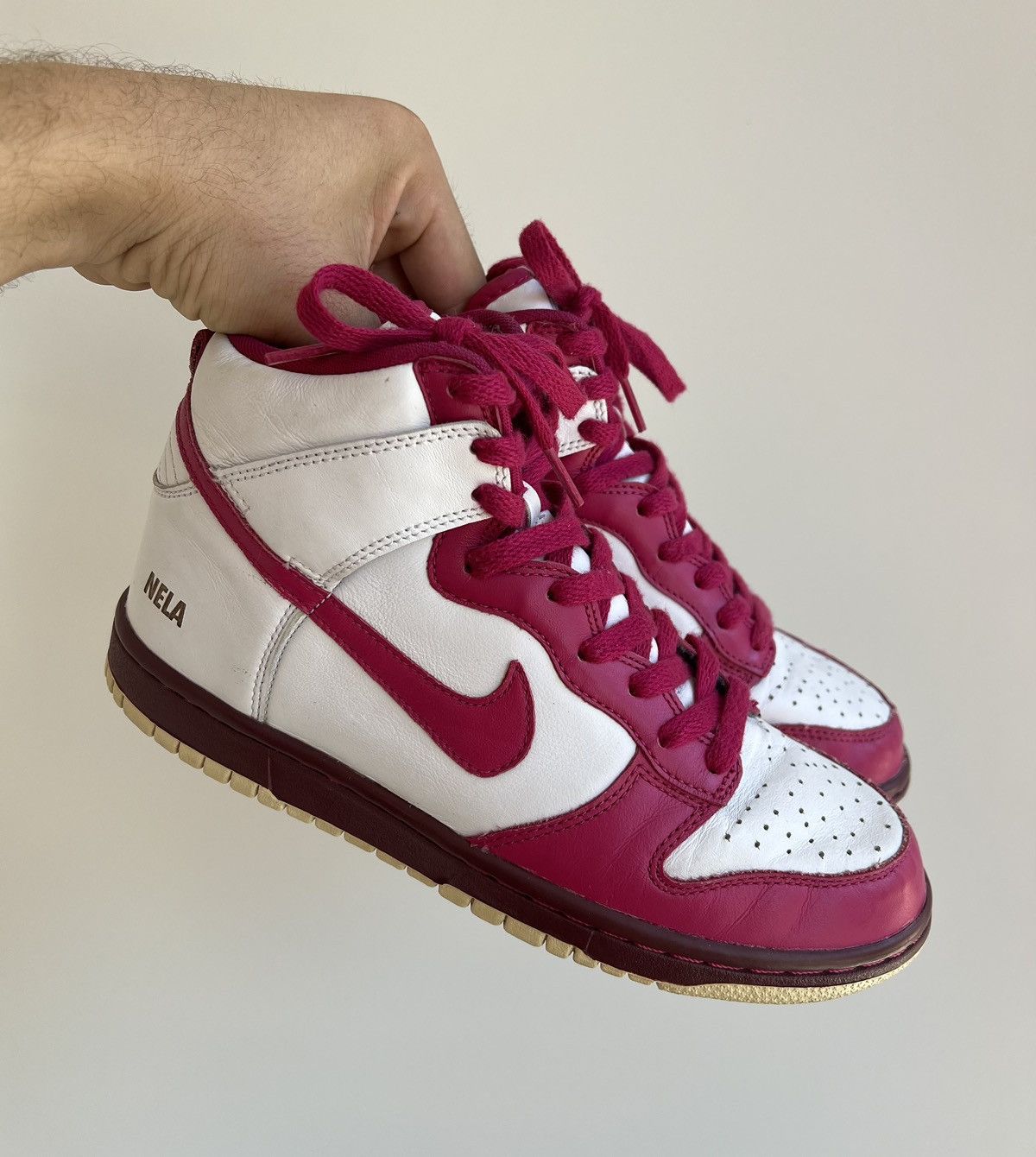 Nike × Vintage Nike ID NELA SB Dunk High Sneakers Size US 7 / EU 40 - 1 Thumbnail