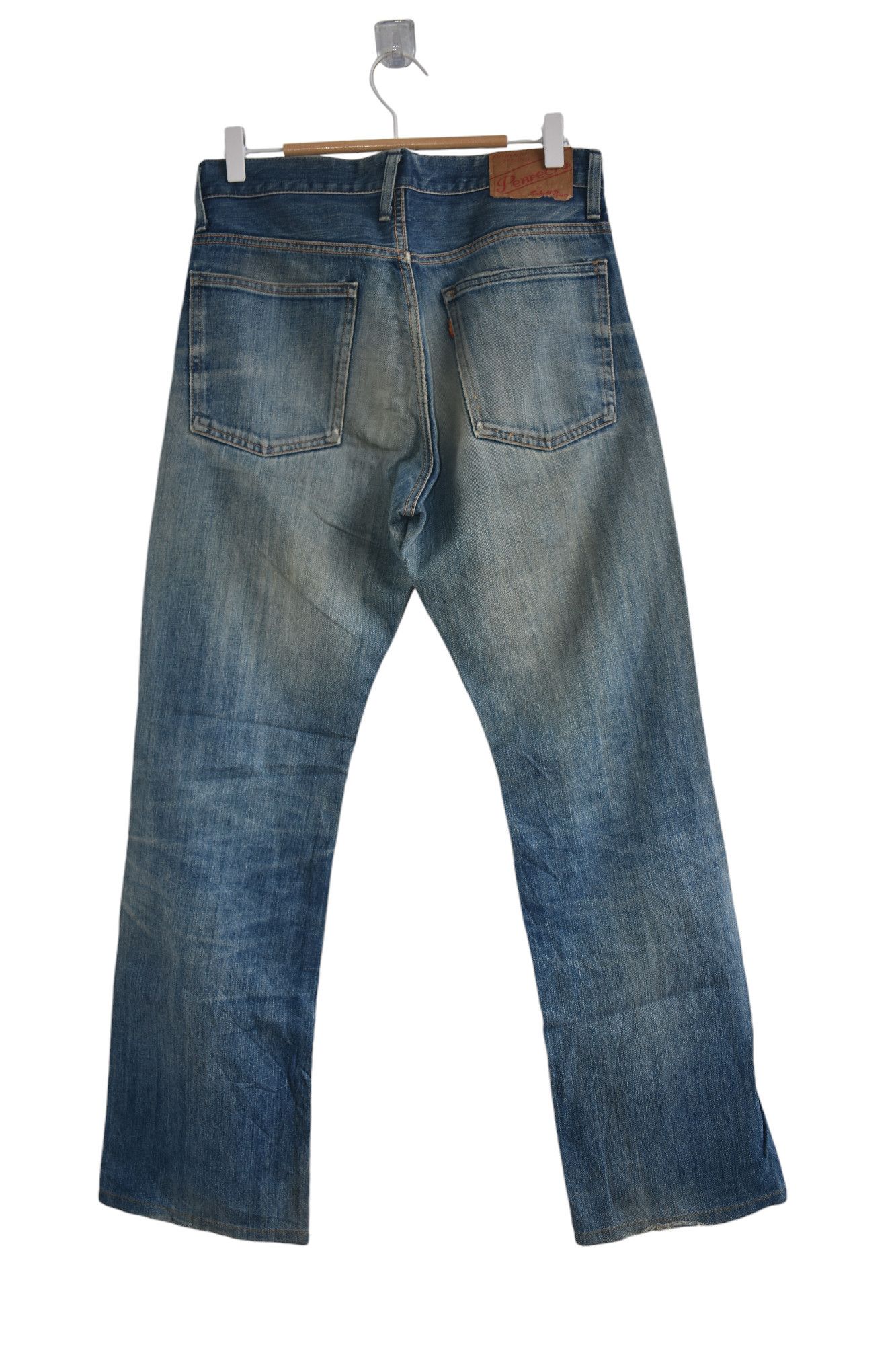 Schott × Vintage WIDE LEG 🔥 SCHOTT PERFECTO Distress Denim Jeans W31 Size US 31 - 7 Thumbnail