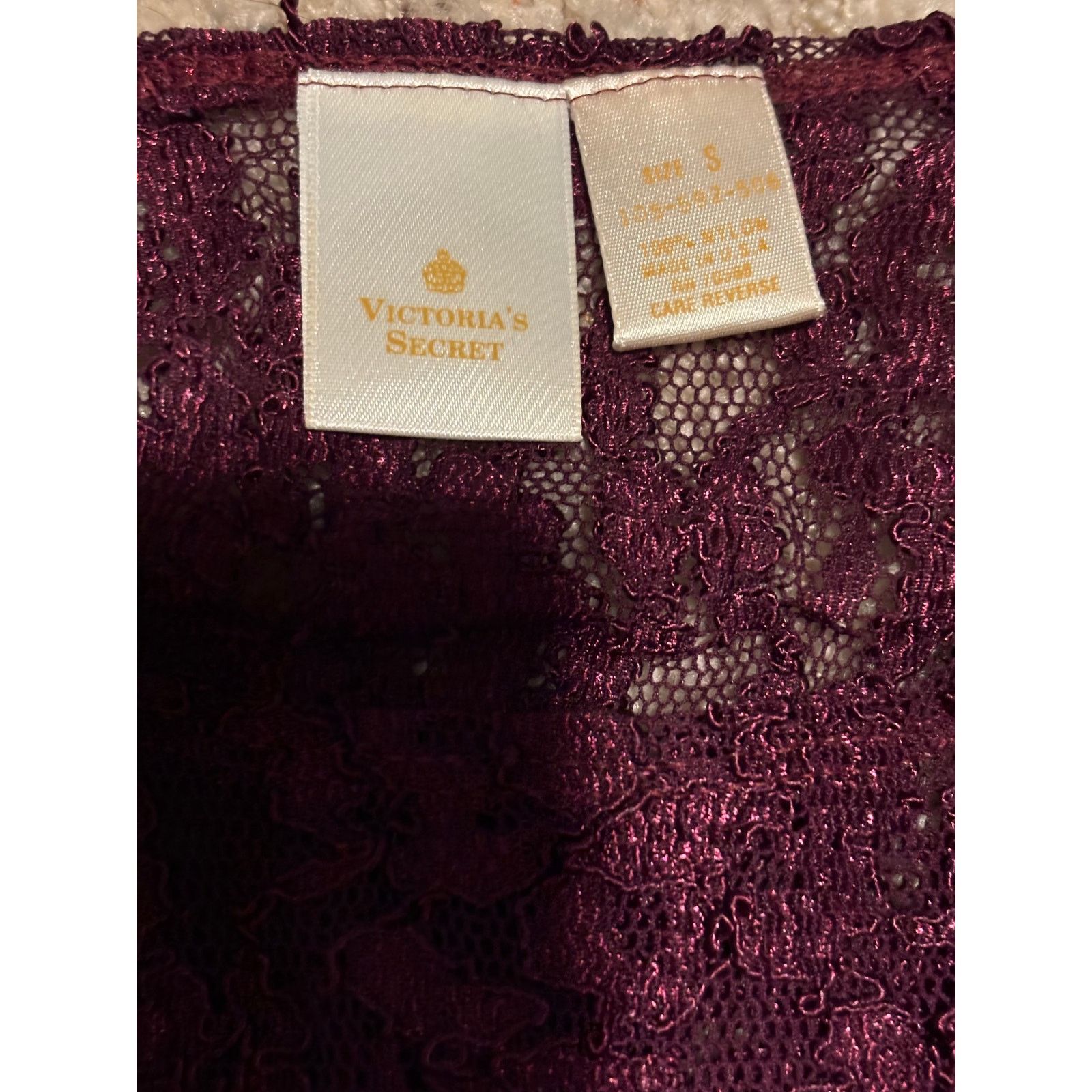 Victoria's Secret Victoria's Secret Vintage Plum Purple Stretch Lace Top Size S / US 4 / IT 40 - 5 Thumbnail