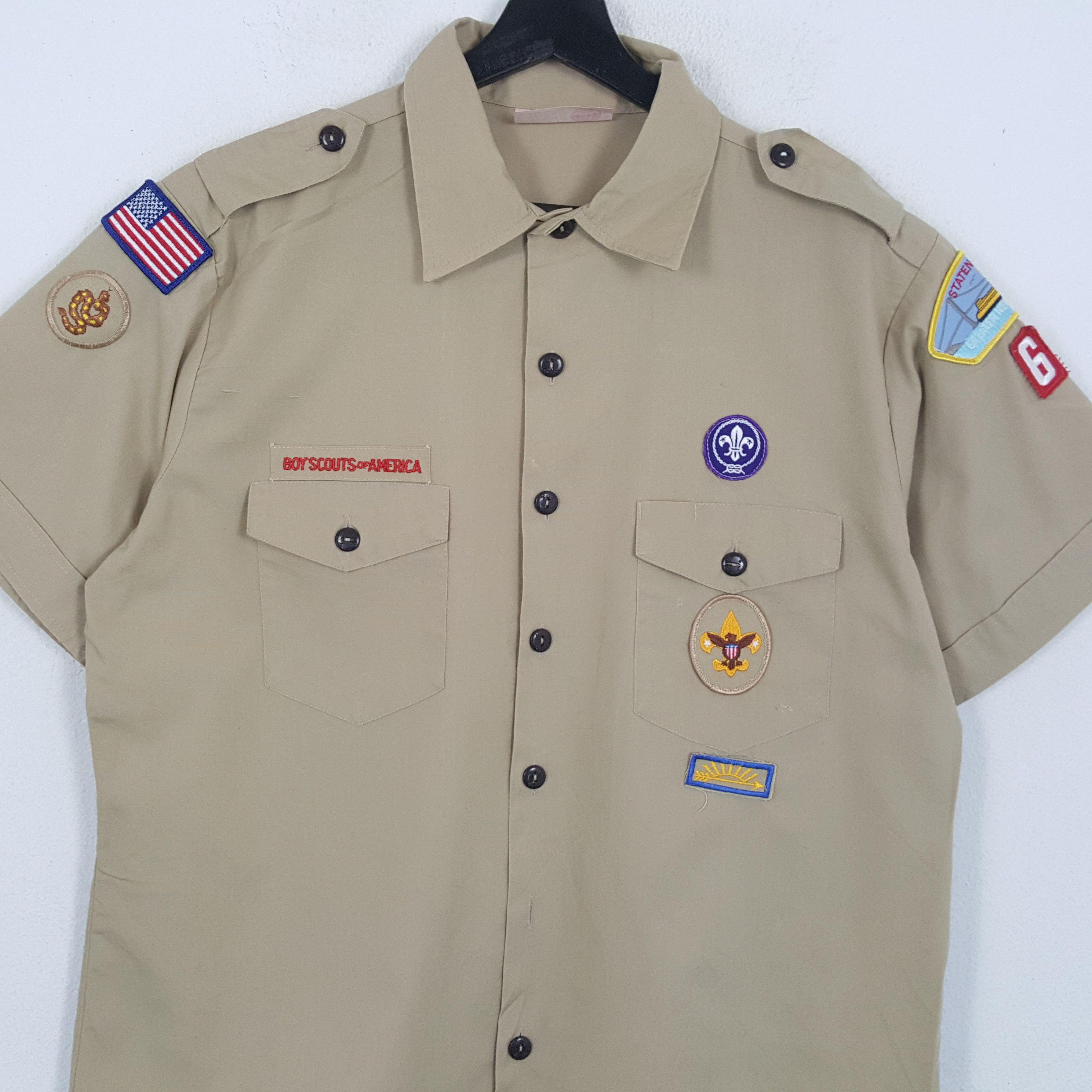 Vintage BOY SCOUT Of AMERICA Casual Uniform Shirt Size US XL / EU 56 / 4 - 2 Thumbnail
