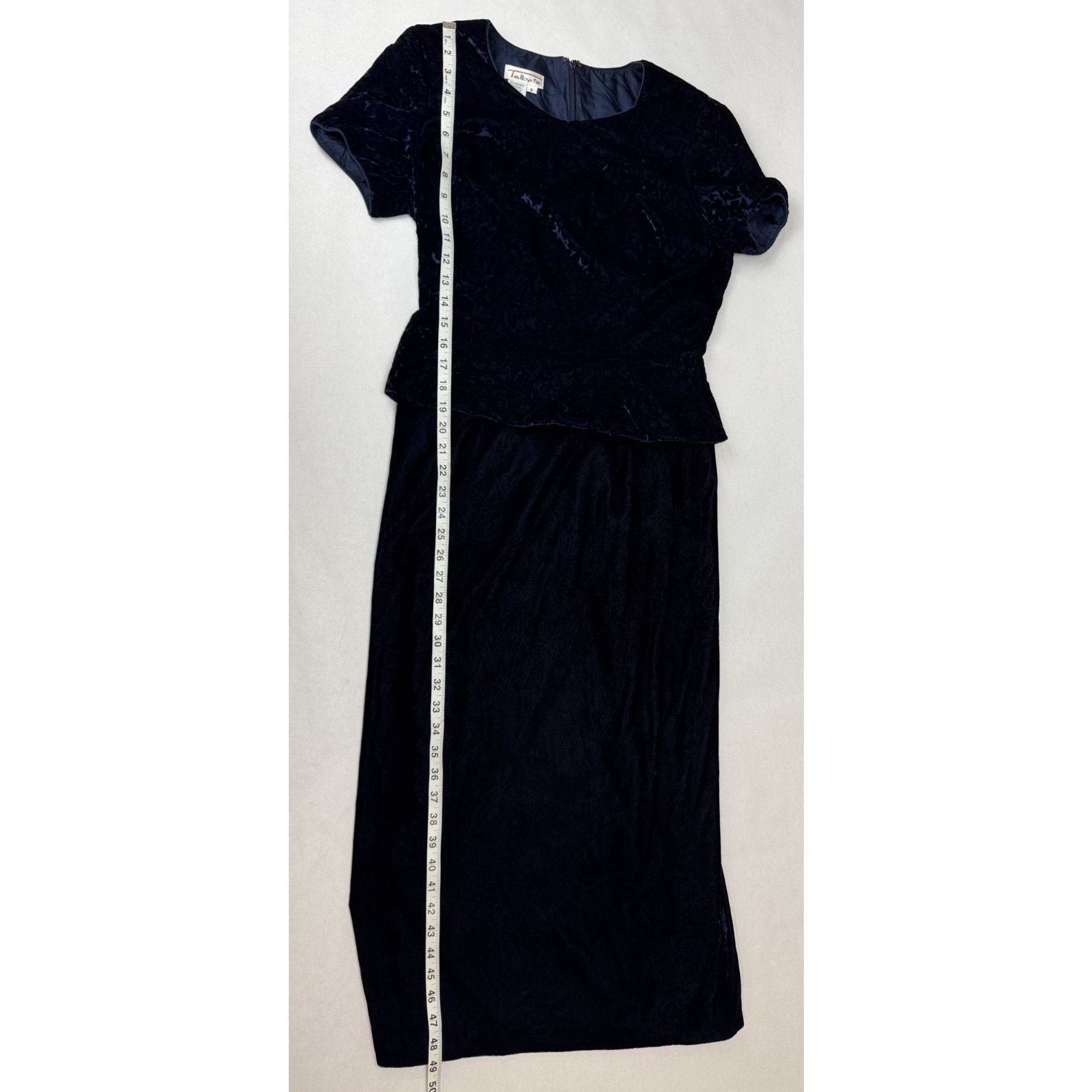 Other Vintage Talbots Dark Academia Velvet Dress Navy Gothic 8 Size M / US 6-8 / IT 42-44 - 7 Thumbnail