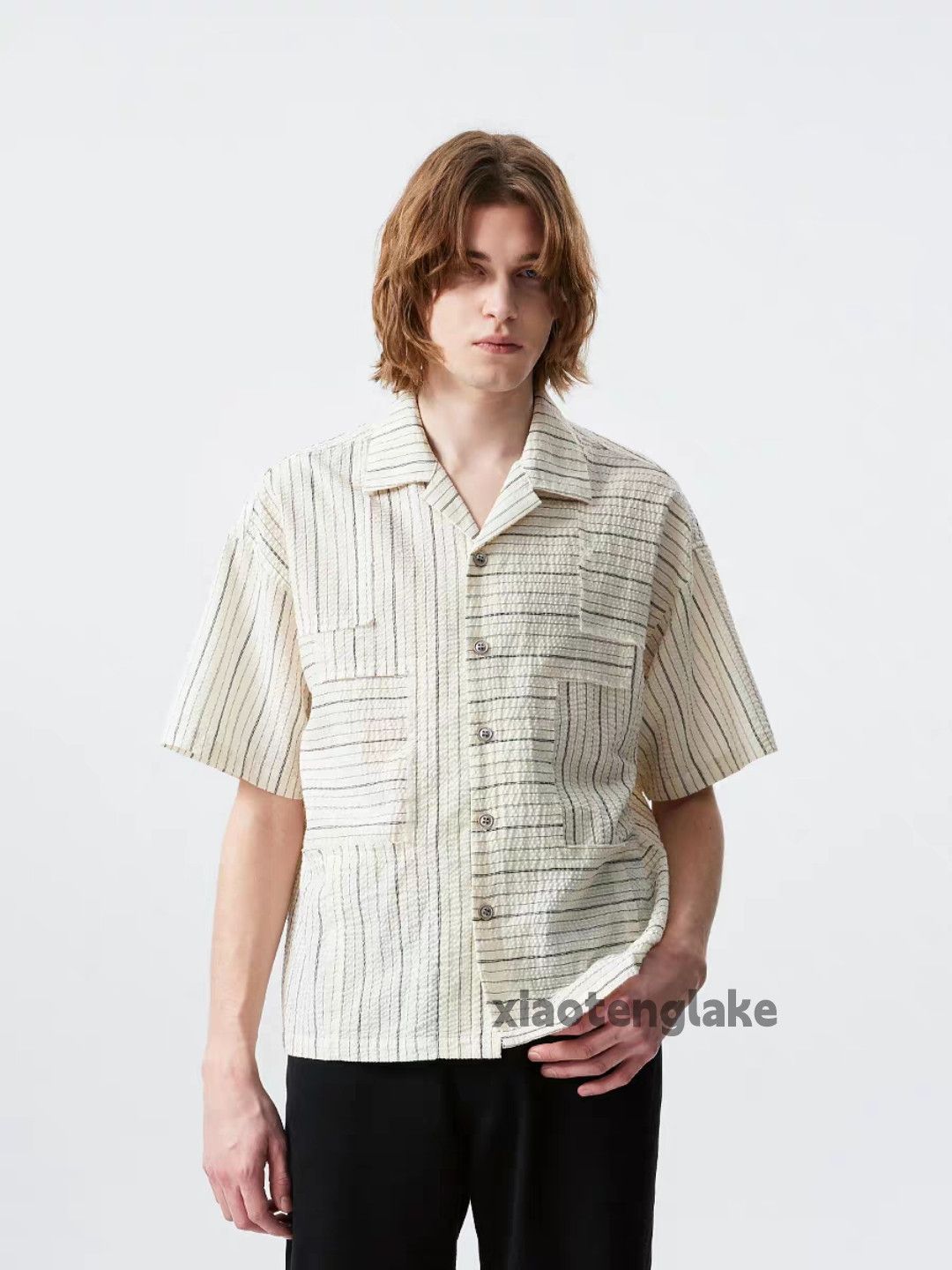 Replay × Vintage VINTAGE REPLAY Striped Hawaiian Shirt