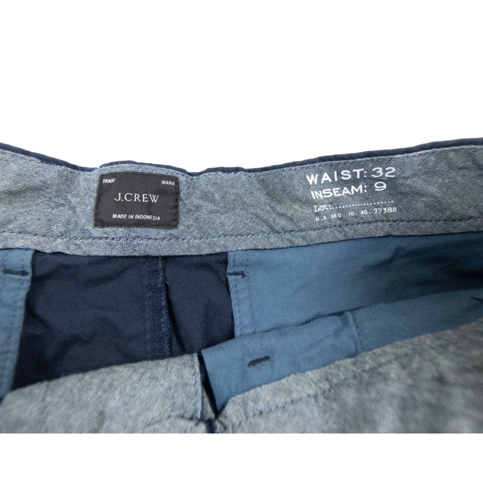 J.Crew J.CREW Men's Shorts Chino Flat Front 9" Inseam Size 32 Blue Preppy Mens Size US 32 / EU 48 - 5 Thumbnail