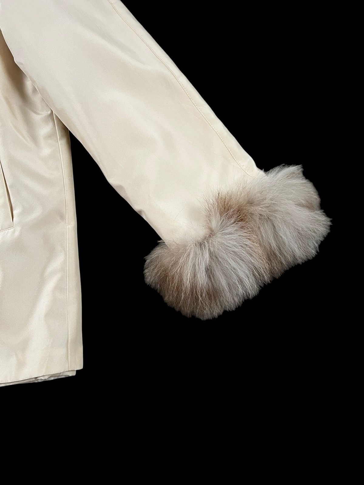 Balmain Vintage 90s Balmain Reversible Fur Silk Coat Size M / US 6-8 / IT 42-44 - 6 Thumbnail