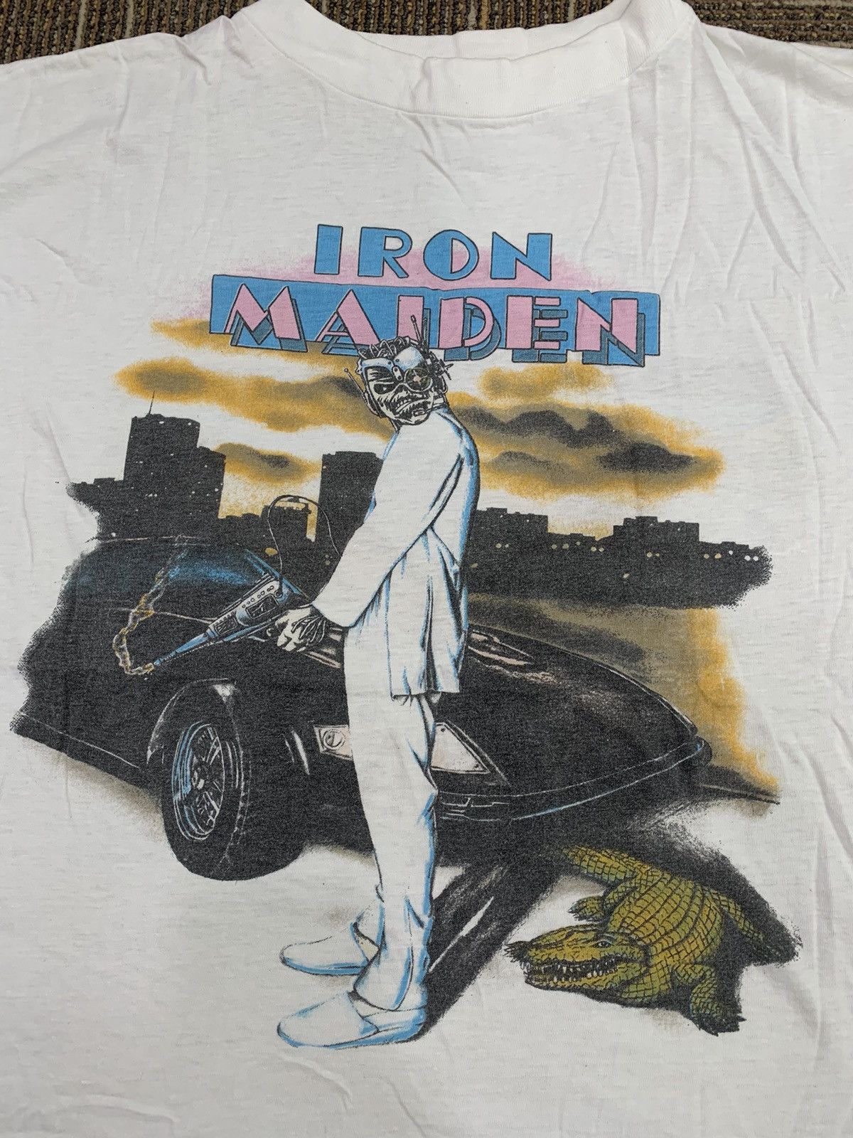 Band Tees × Vintage VTG 80s IRON MAIDEN FLORIDA TOUR BAND SHIRT Size US L / EU 52-54 / 3 - 2 Thumbnail