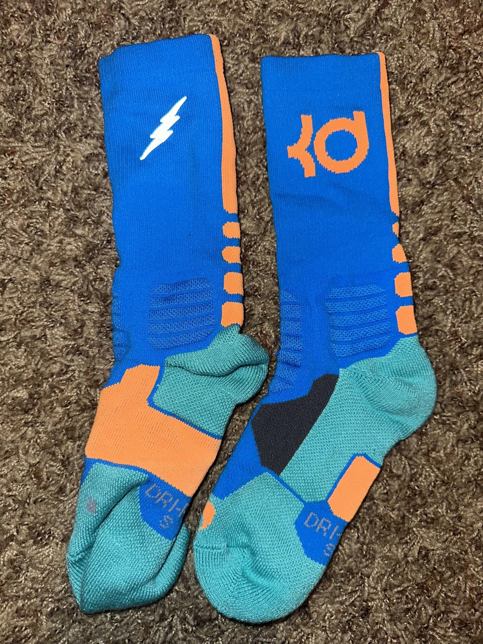 Nike Nike HYPER ELITE KD Basketball Socks Blue/Orange SX4814 Size ONE SIZE - 1 Thumbnail