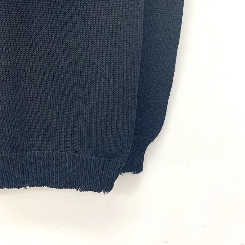 Givenchy Givenchy Black Logo Letter Intarsia Cotton Round-Neck Long Size US S / EU 44-46 / 1 - 4 Thumbnail
