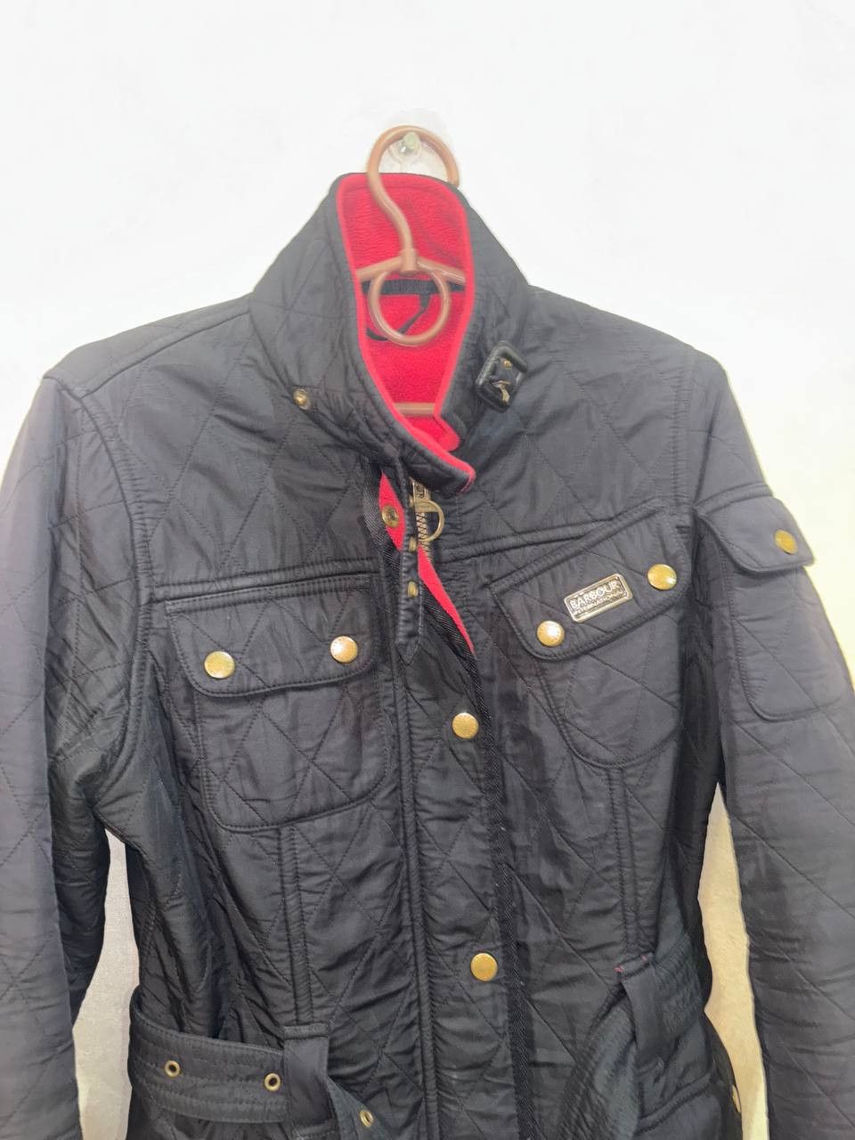 Barbour Barbour International Quilted Belted Jacket Black/Red Size M / US 6-8 / IT 42-44 - 3 Thumbnail