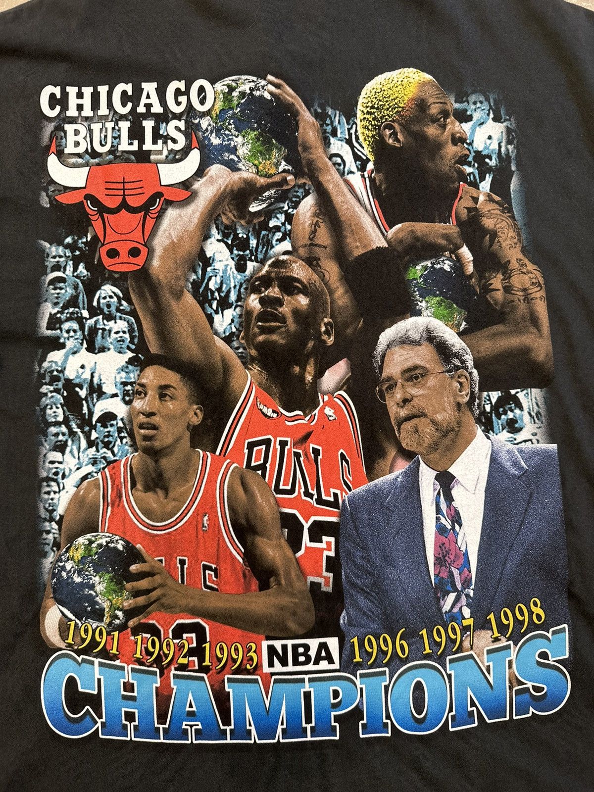 Rap Tees × Vintage Effn Clothing Vintage Bootleg Chicago Bulls Rap Tee Size US L / EU 52-54 / 3 - 4 Thumbnail