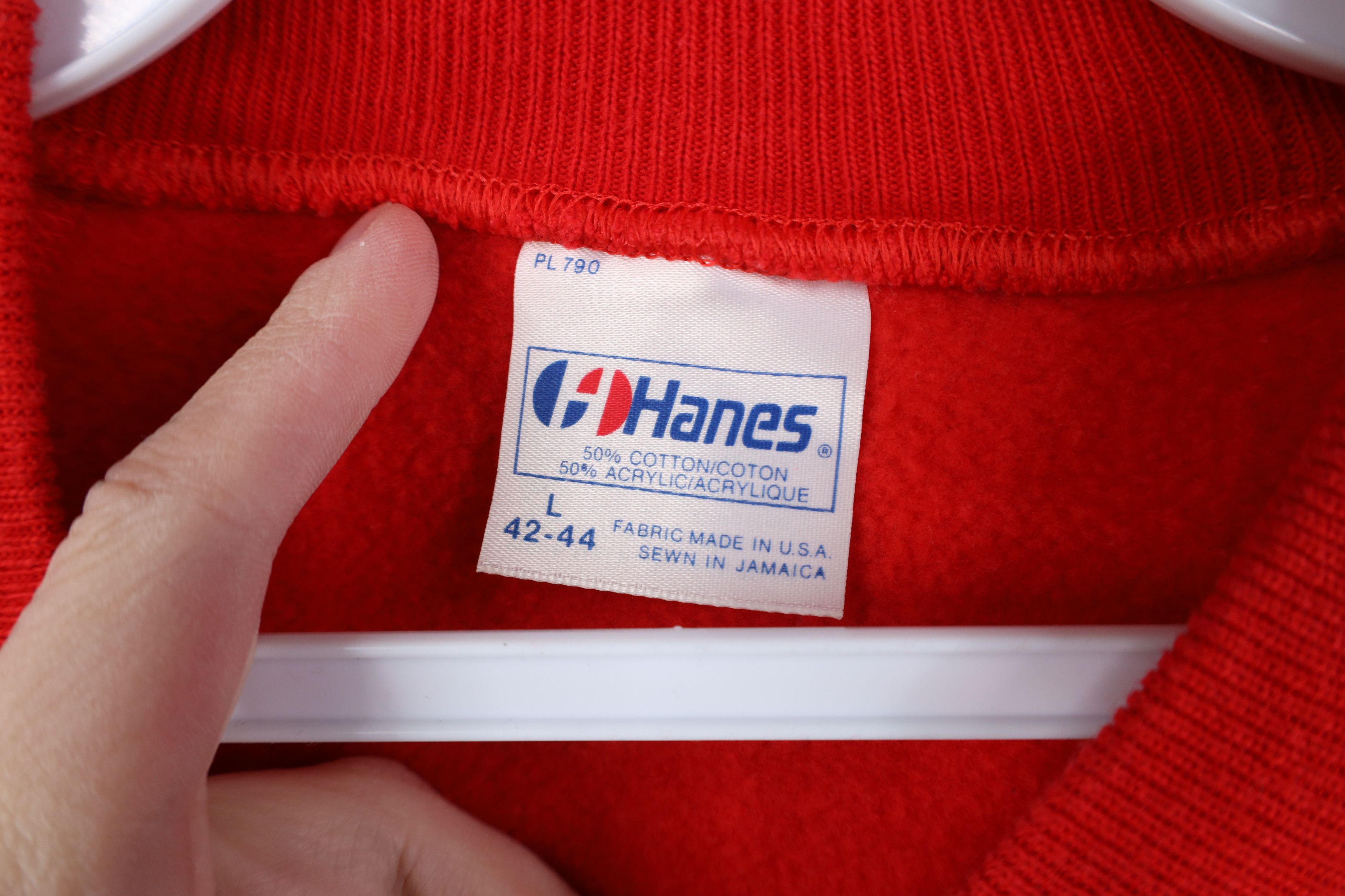 Hanes Vintage 80s Hanes Faded Blank Crewneck Sweatshirt Red USA Size US L / EU 52-54 / 3 - 5 Thumbnail
