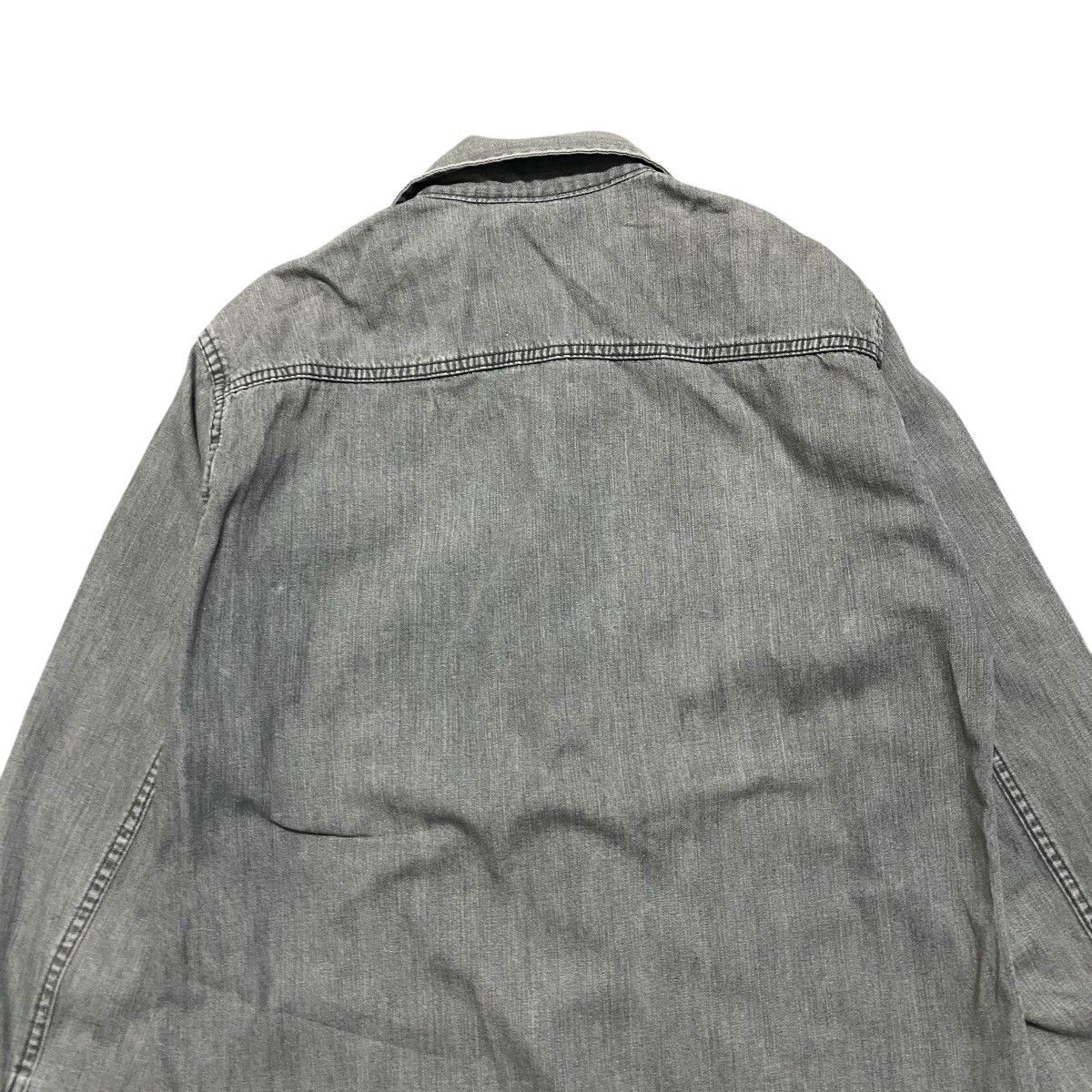 Blue Blue Japan vintage Blue Blue Japan Denim Work Shirt Charcoal Faded Size US S / EU 44-46 / 1 - 8 Thumbnail