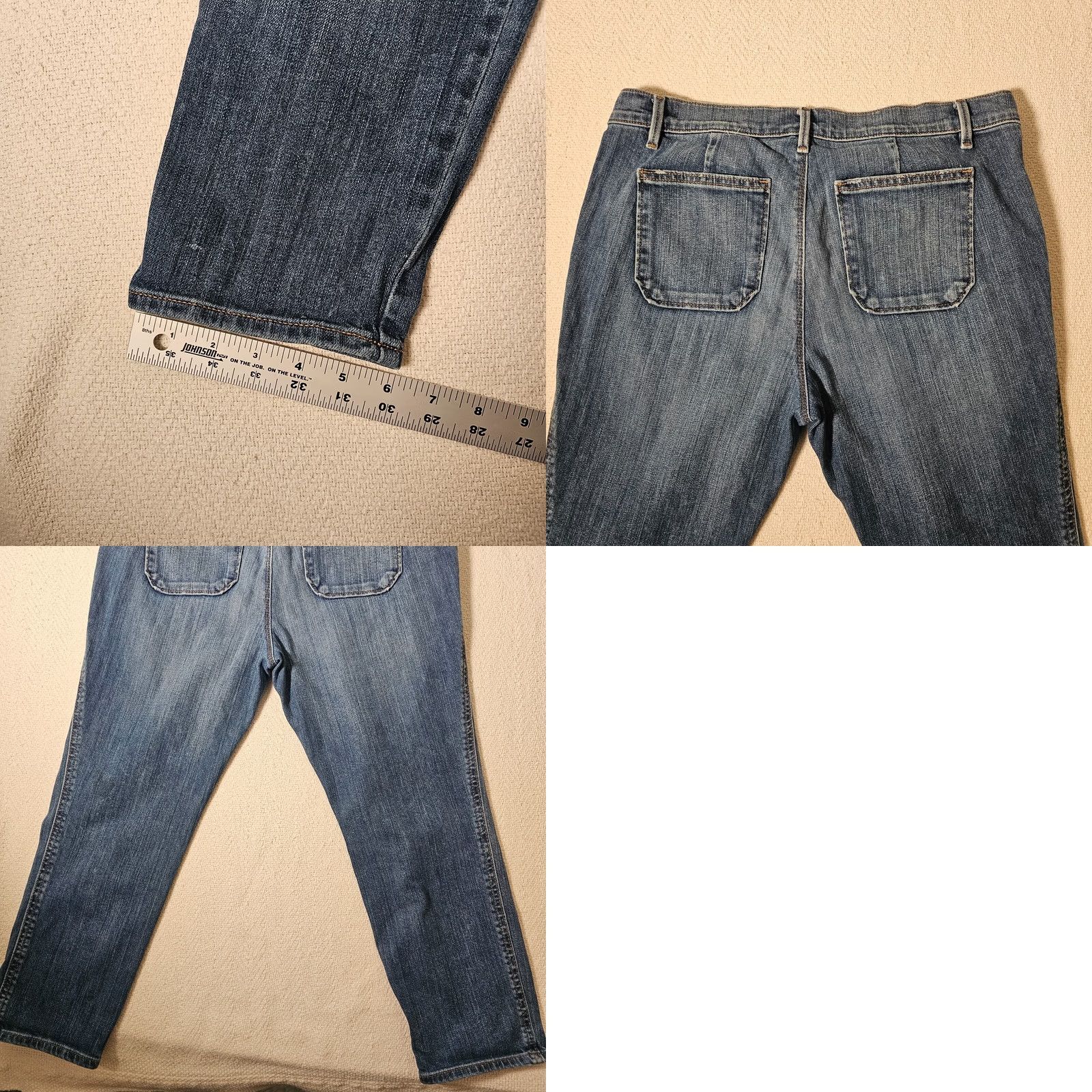 Loft LOFT Ann Taylor Women's Cropped Denim Jeans Blue 8P Relaxed Mid Rise Inseam 22in Size 8P Jeans Size 30" / US 8 / IT 44 - 8 Thumbnail