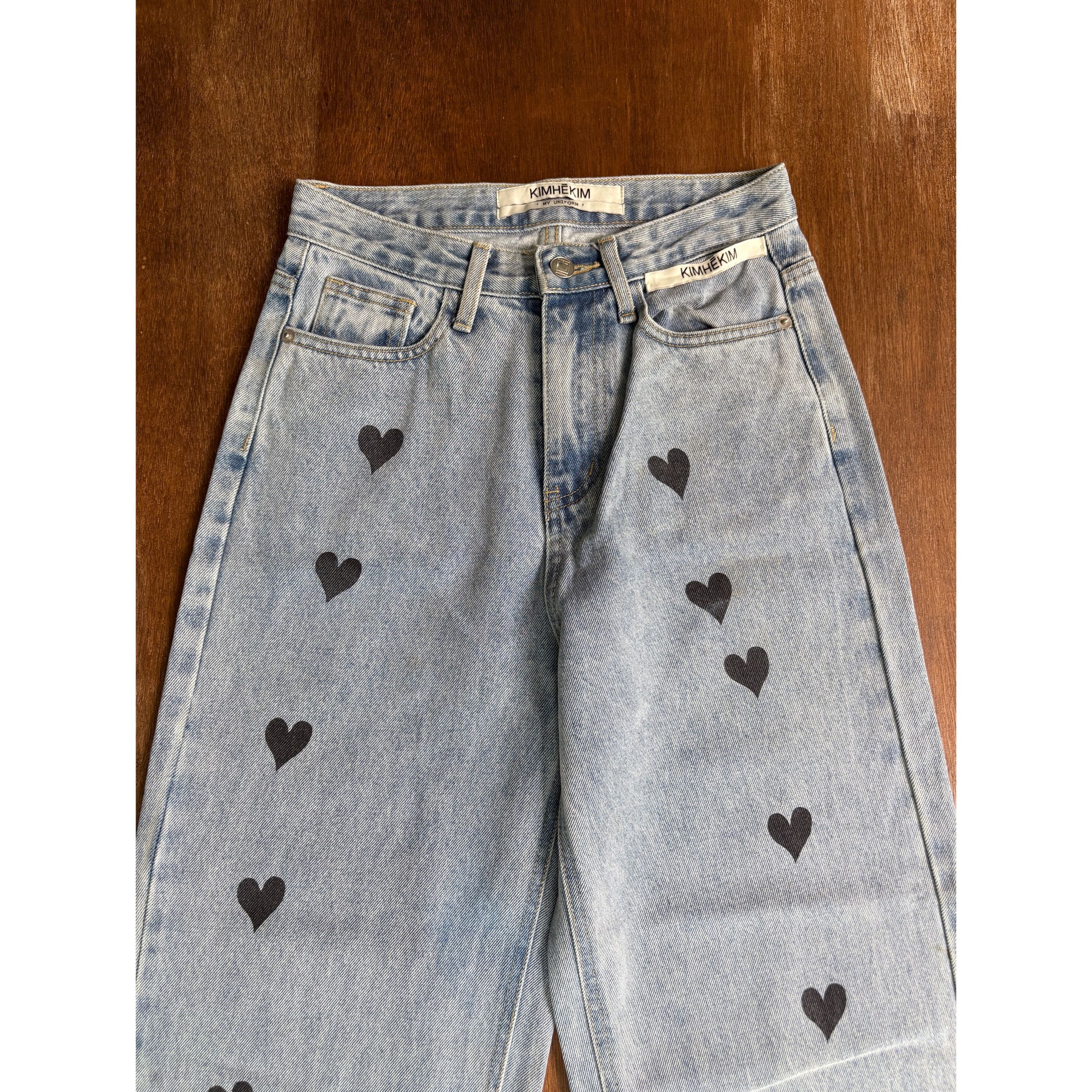 Other KIMHEKIM Heart Denim Made in Korea Size 26" / US 2 / IT 38 - 2 Thumbnail