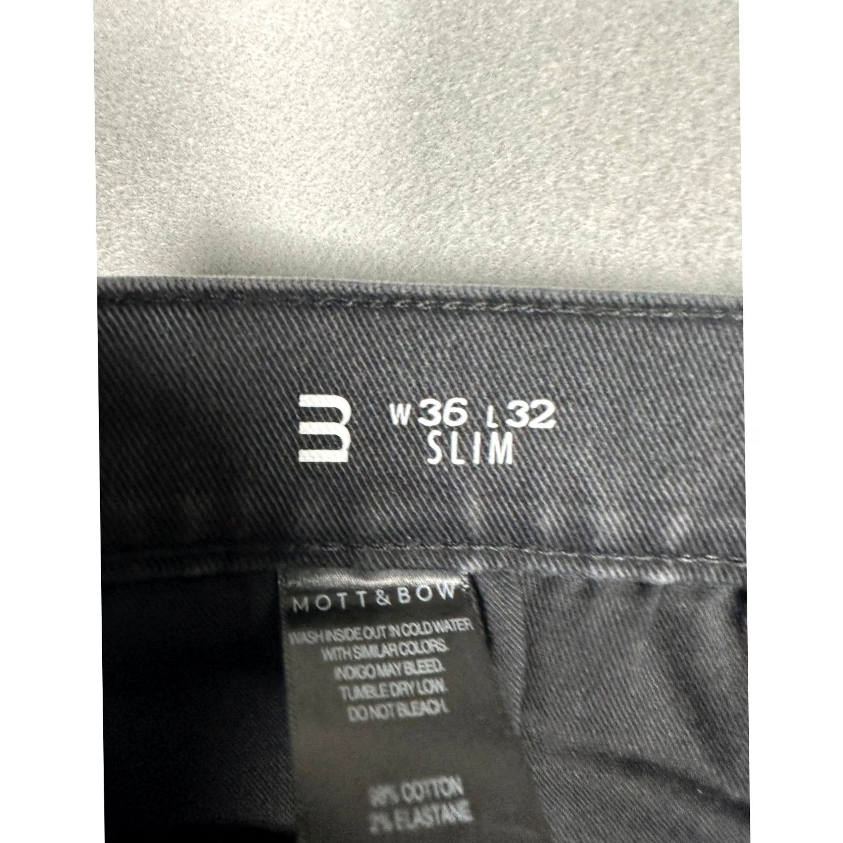 Mott & Bow Mott & Bow Jeans Slim 36x32 Dark Grey Faded Denim 5-Pocket Stretch Cotton Size US 36 / EU 52 - 5 Thumbnail