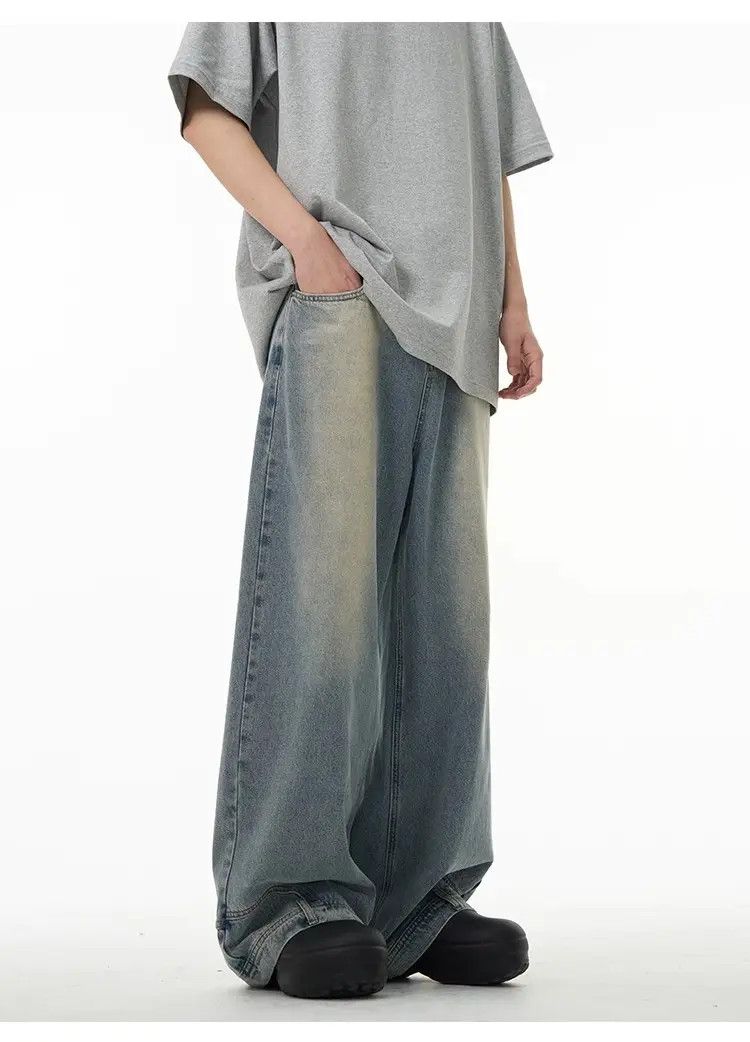 Japanese Brand Retro Loose Inverted Jeans Size US 30 / EU 46 - 1 Thumbnail