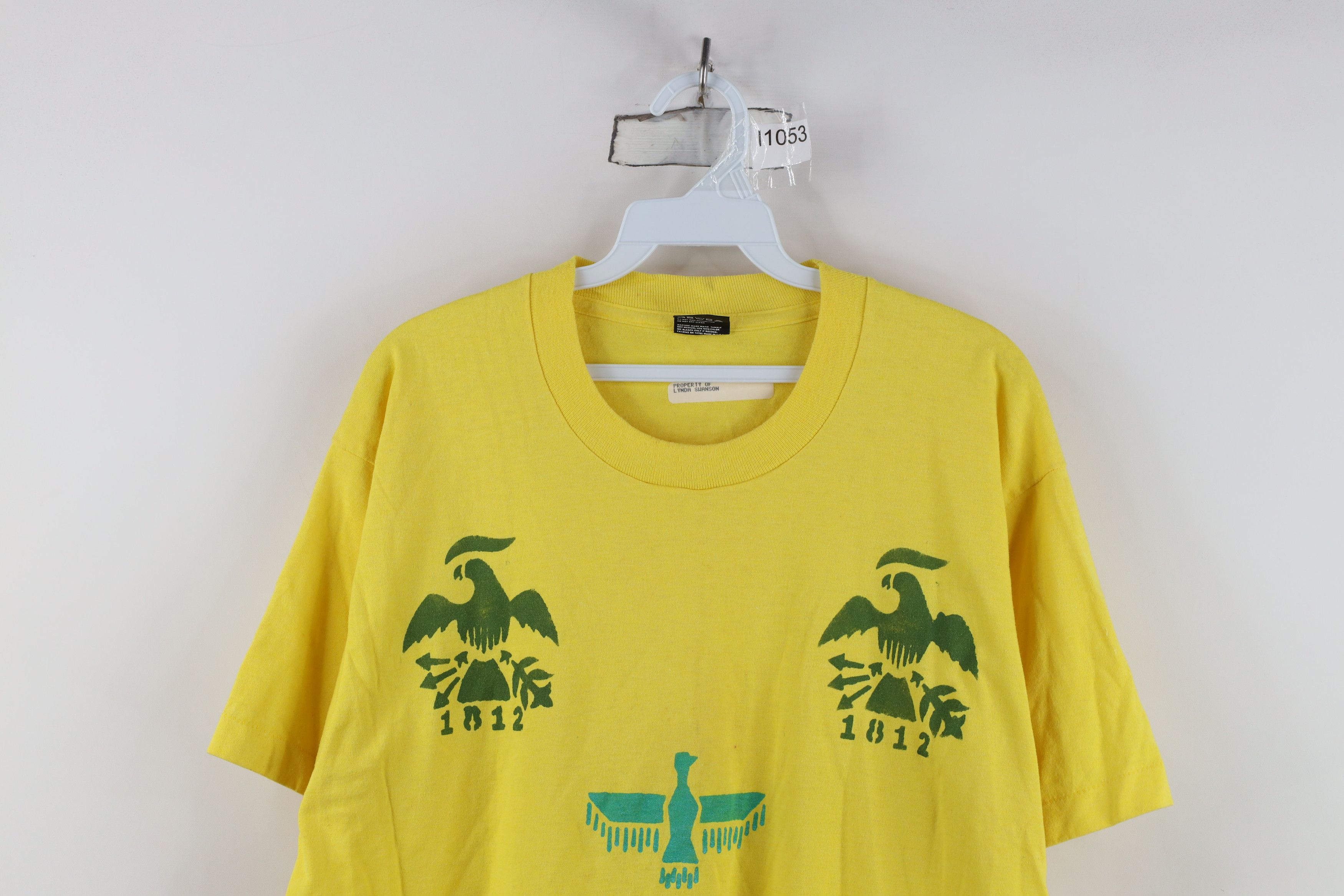Vintage Vintage 90s Scouts of America Eagle Stamp T-Shirt Yellow USA Size US XL / EU 56 / 4 - 2 Thumbnail