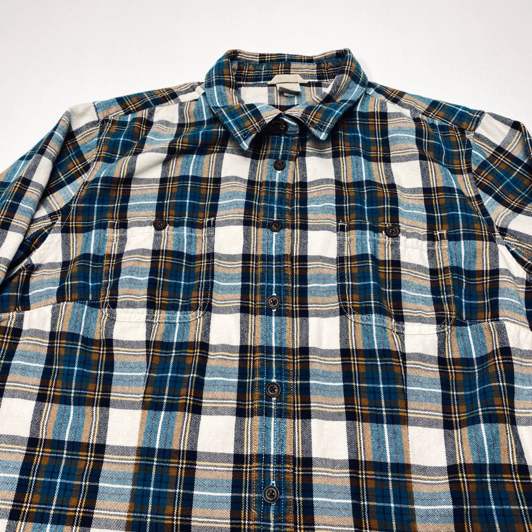CO Duluth Trading Co Flannel Shirt Mens 2XL Blue Plaid Long Sleeve Button Up 7584 Size US XXL / EU 58 / 5 - 5 Thumbnail