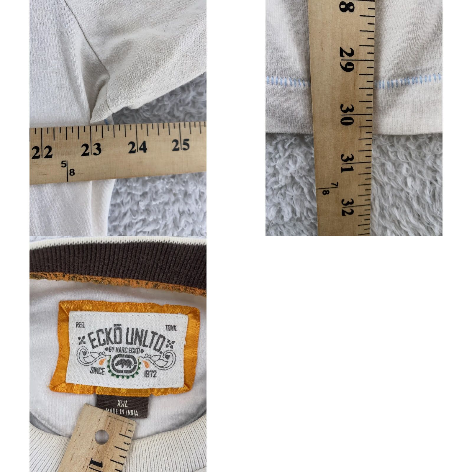 Ecko Unltd. Ecko Unltd T-Shirt Mens XL White Plaid Graphic Streetwear Hip Hop Tee Size US XL / EU 56 / 4 - 9 Thumbnail