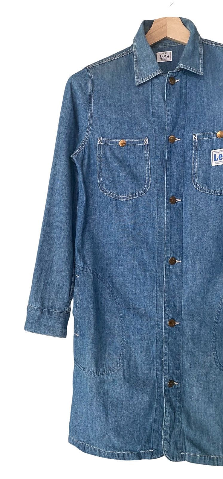 Lee LEE Union Made Sanforized Button denim Maxi Dress Size L / US 10 / IT 46 - 3 Thumbnail
