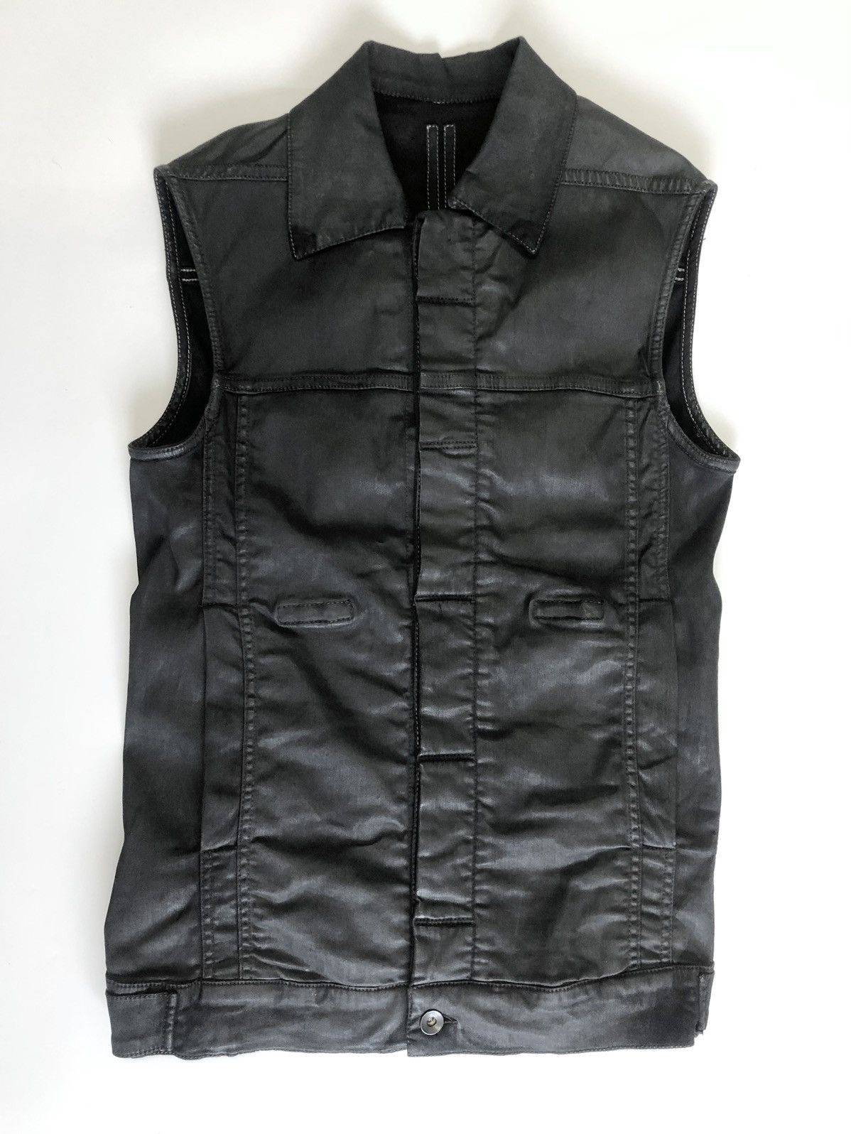 Rick Owens Drkshdw rick owens drkshdw worker denim waxed vest Size US XS / EU 42 / 0 - 1 Thumbnail