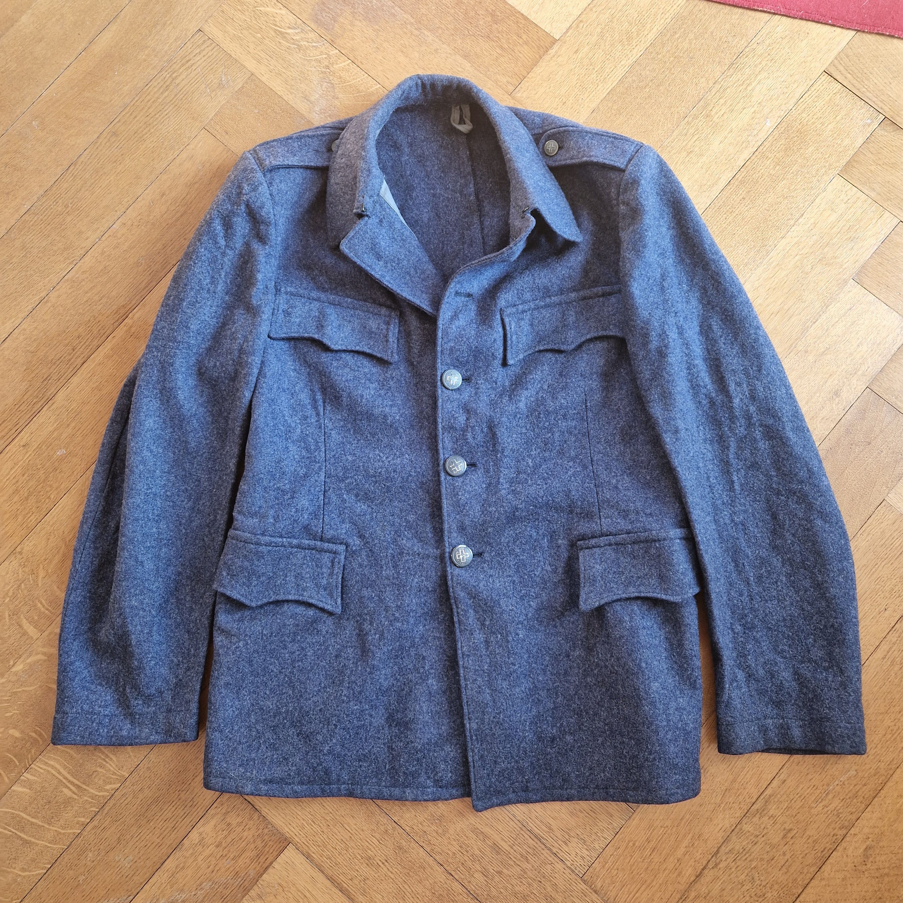 Vintage wool swiss officer jacket