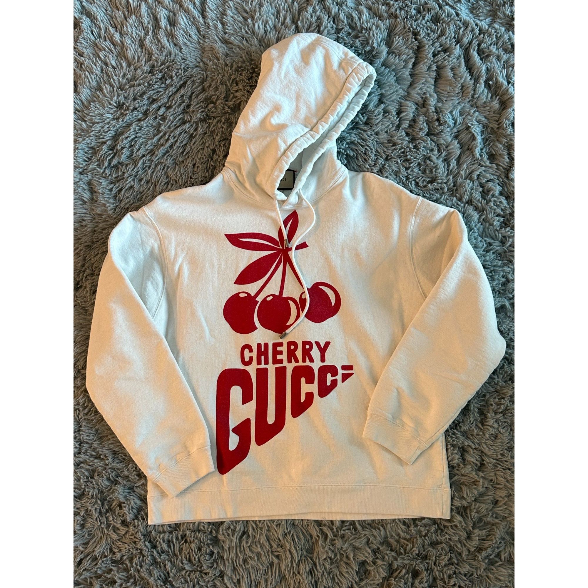 Gucci Gucci Cherry cotton sweatshirt in ivory Size XXL Size XS / US 0-2 / IT 36-38 - 5 Thumbnail