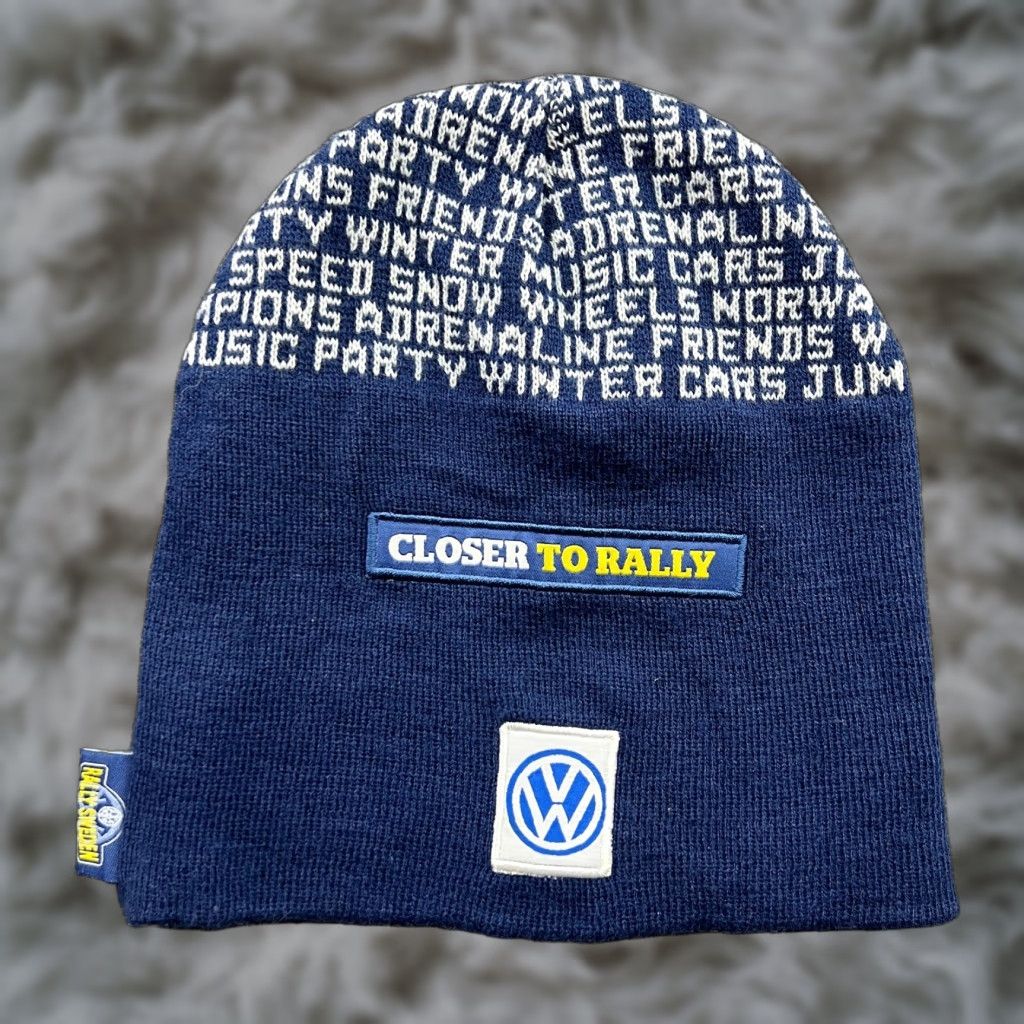 Vintage WRC NEH Rally Sweden Beanie Hat One Size Fia World Rally Blue Size ONE SIZE - 1 Thumbnail