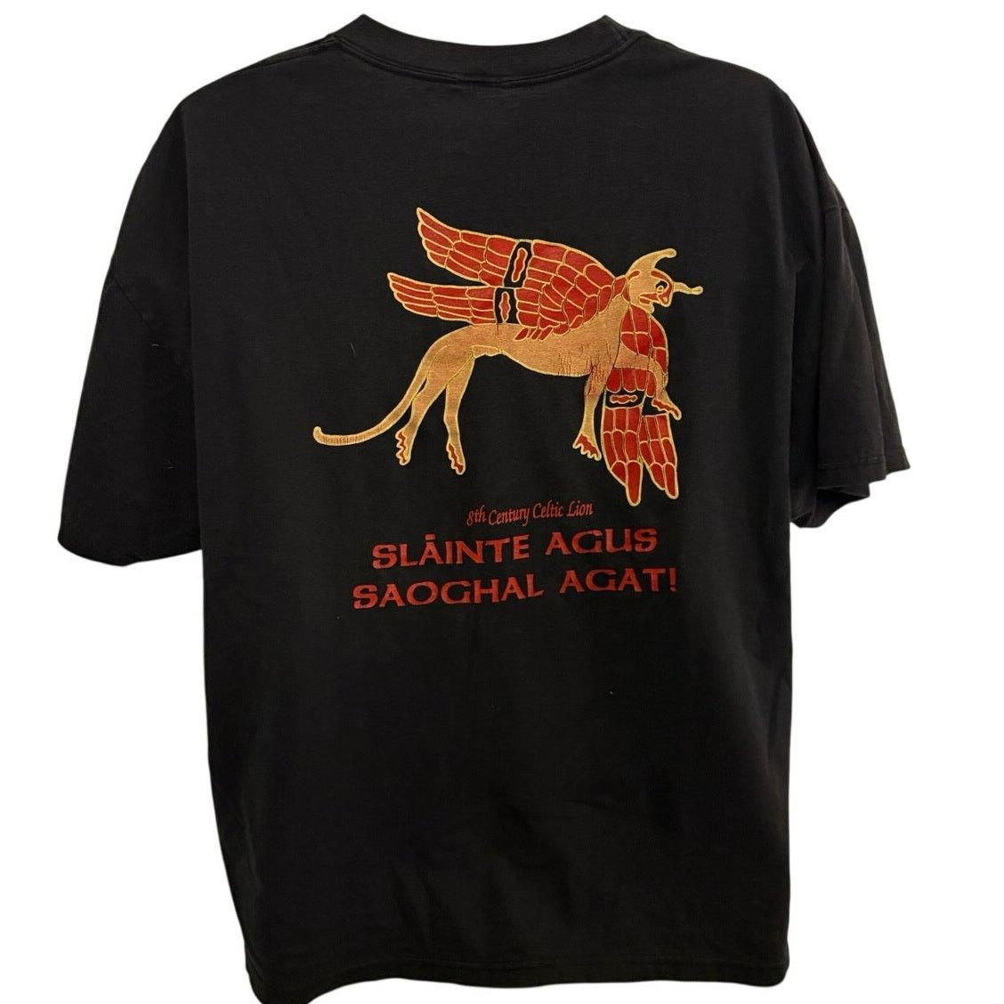 Gildan Vintage Irish Lion Pub Black T-Shirt. Size L Size US L / EU 52-54 / 3 - 6 Thumbnail