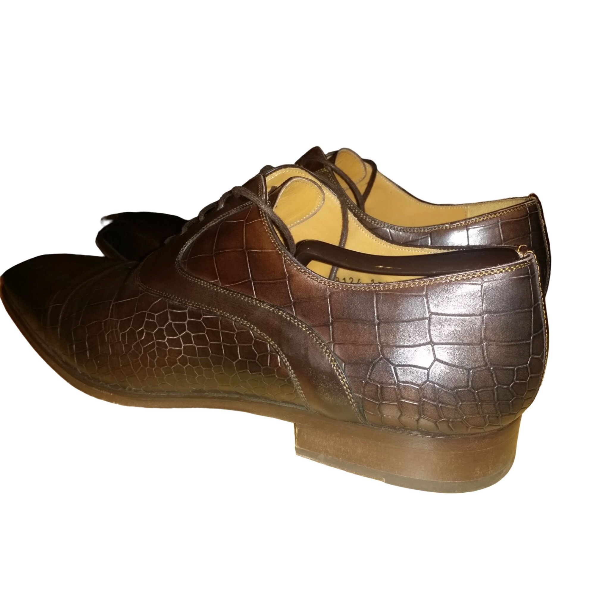 Magnanni Magnanni Samson Croc Skin Oxford Shoes Sz 12 M Men Embossed Size US 12 / EU 45 - 2 Thumbnail