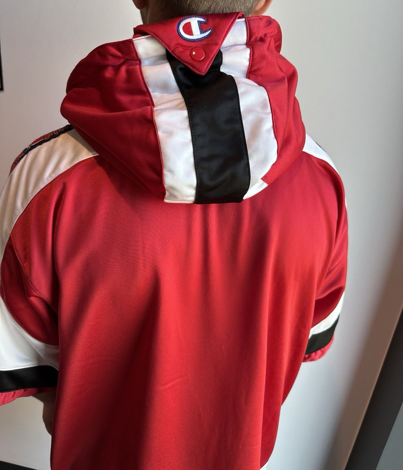 Vintage Champion Chicago Bulls shooting warm up shirt hoodie
