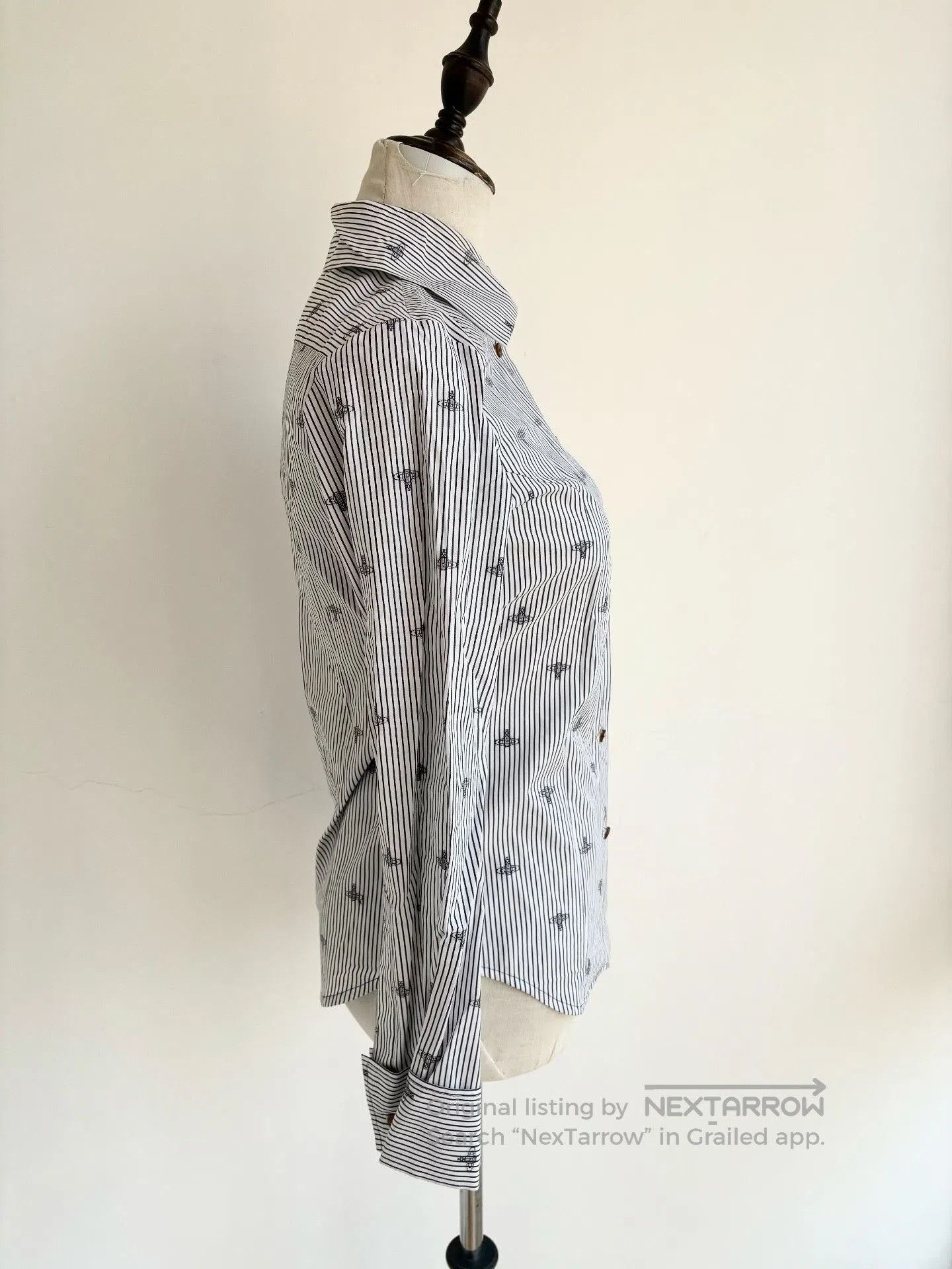 Vivienne Westwood Vivienne Westwood Vintage Black Striped Saturn Shirt. Size S / US 4 / IT 40 - 4 Thumbnail