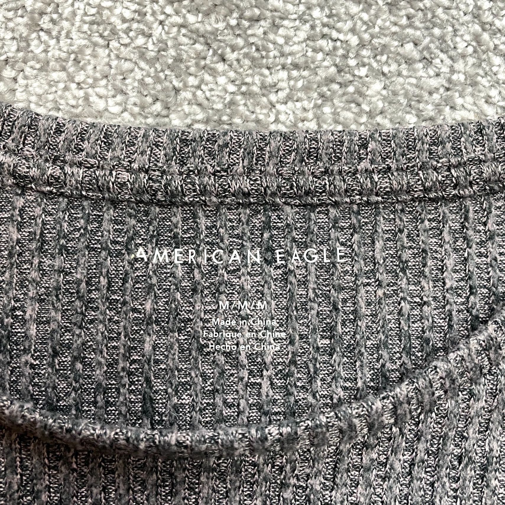 American Eagle Outfitters American Eagle Outfitters Sweatshirt Womens M Gray Pullover Cropped Ribbed Soft Stretch Long Sleeve Round Neck Casual Workwear Size M / US 6-8 / IT 42-44 - 2 Thumbnail