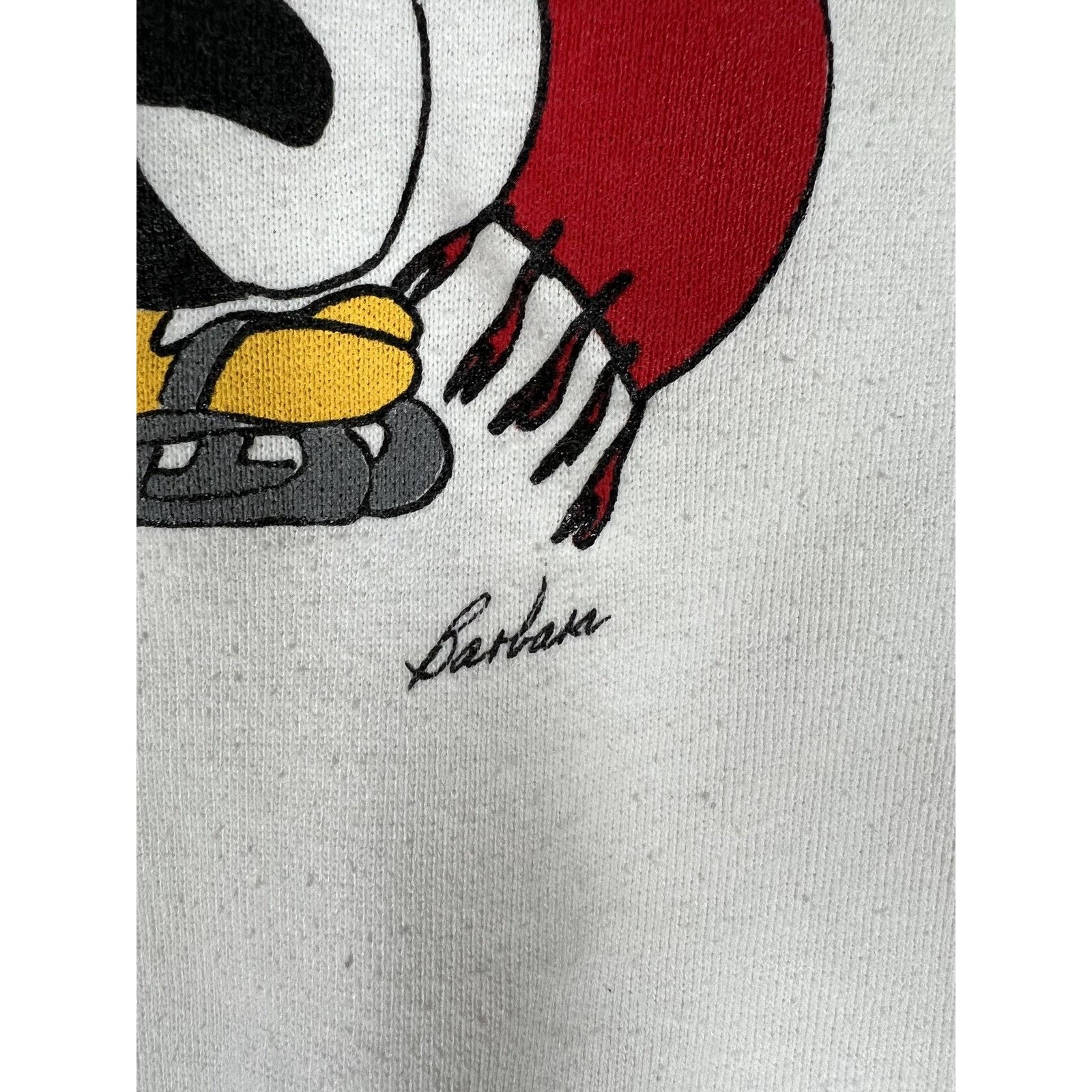 TEE JAYS Vintage Happy Holidays Penguin Sweatshirt Mens XL White Grap Size US XL / EU 56 / 4 - 3 Thumbnail