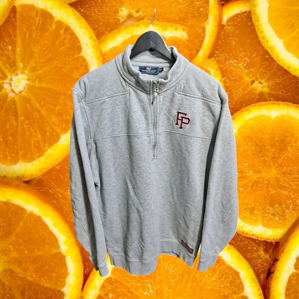Vineyard Vines Vineyard Vines FP Quarter Zip Pullover Sweatshirt Gray Casua Size US L / EU 52-54 / 3 - 2 Thumbnail
