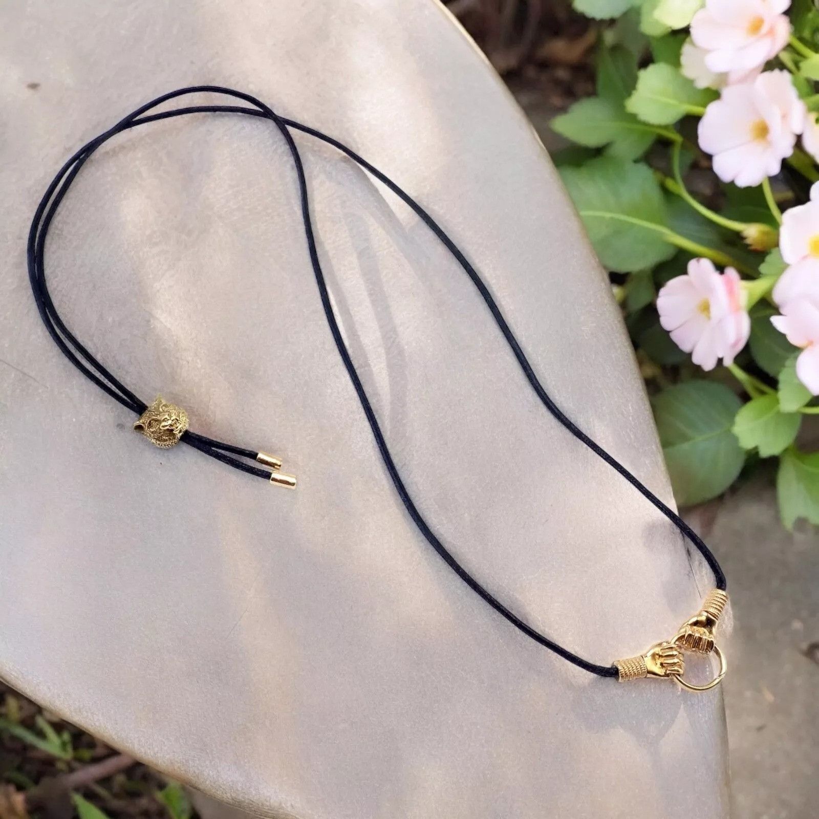 Gucci Gucci Gold Le Marche des Merveilles Tiger Bolo Tie Necklace Size ONE SIZE - 4 Thumbnail