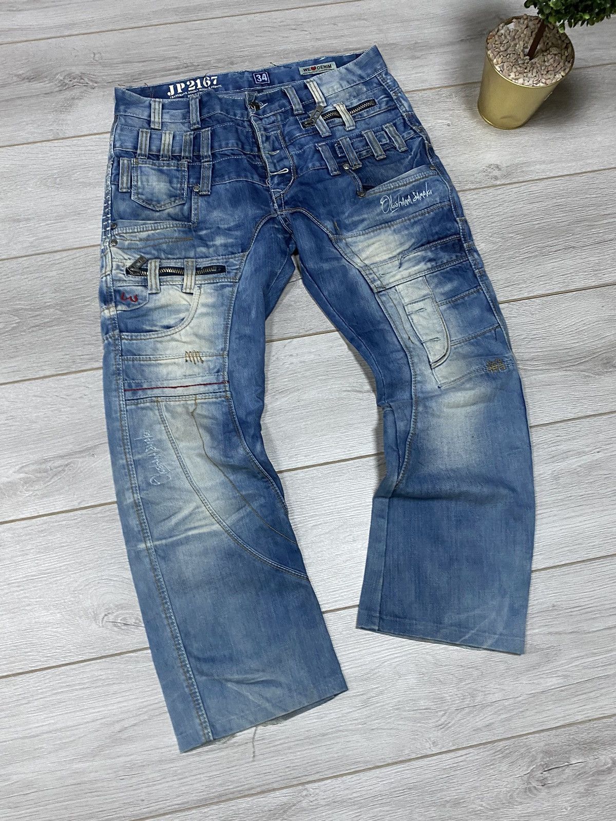 Vintage Japrag denim Okishana Samoki vintage patch work jeans Size US 34 / EU 50 - 3 Thumbnail