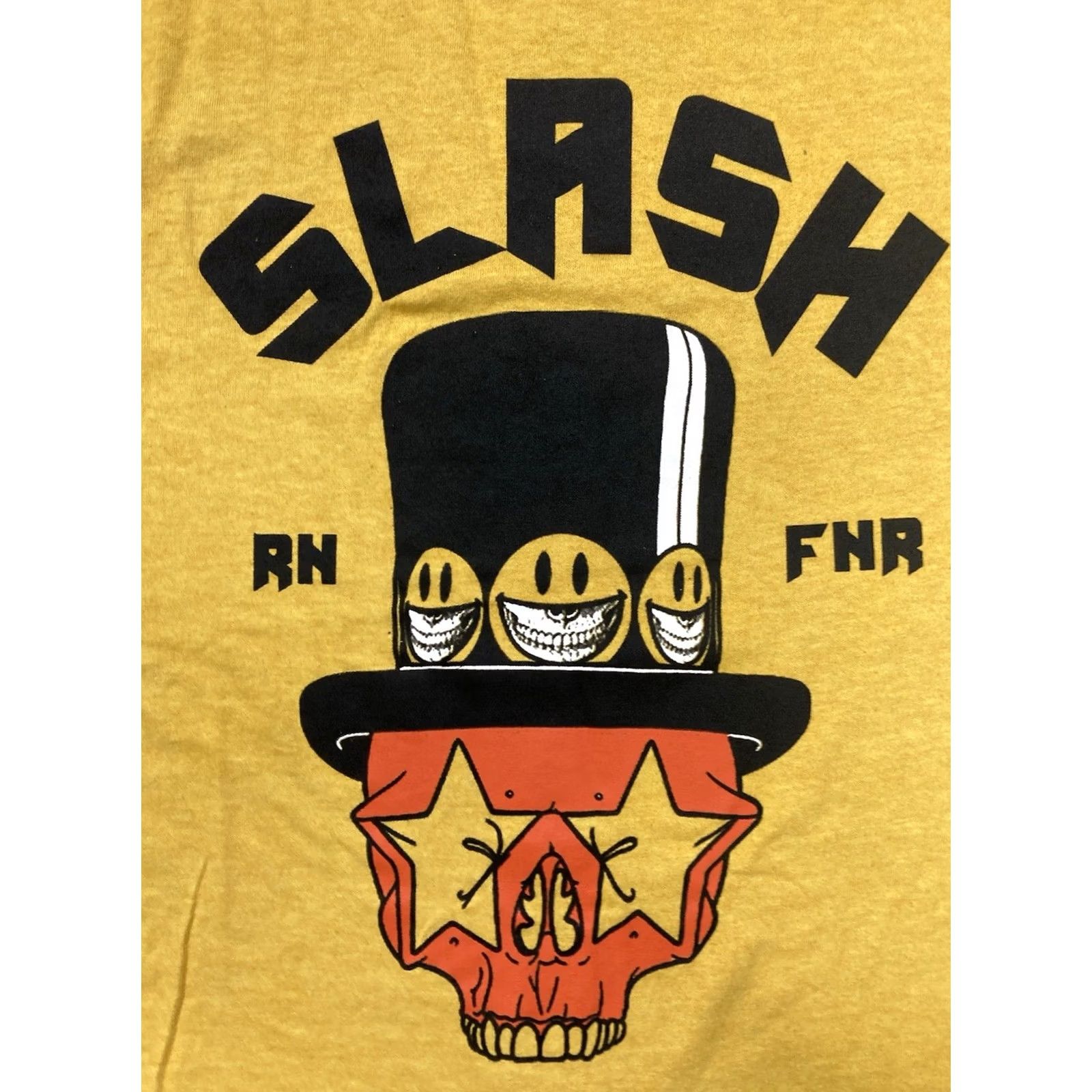Vintage Slash RN FHR Graphic T-shirt Women Medium Yellow Short Sleeve Music Shirt Size M / US 6-8 / IT 42-44 - 2 Thumbnail