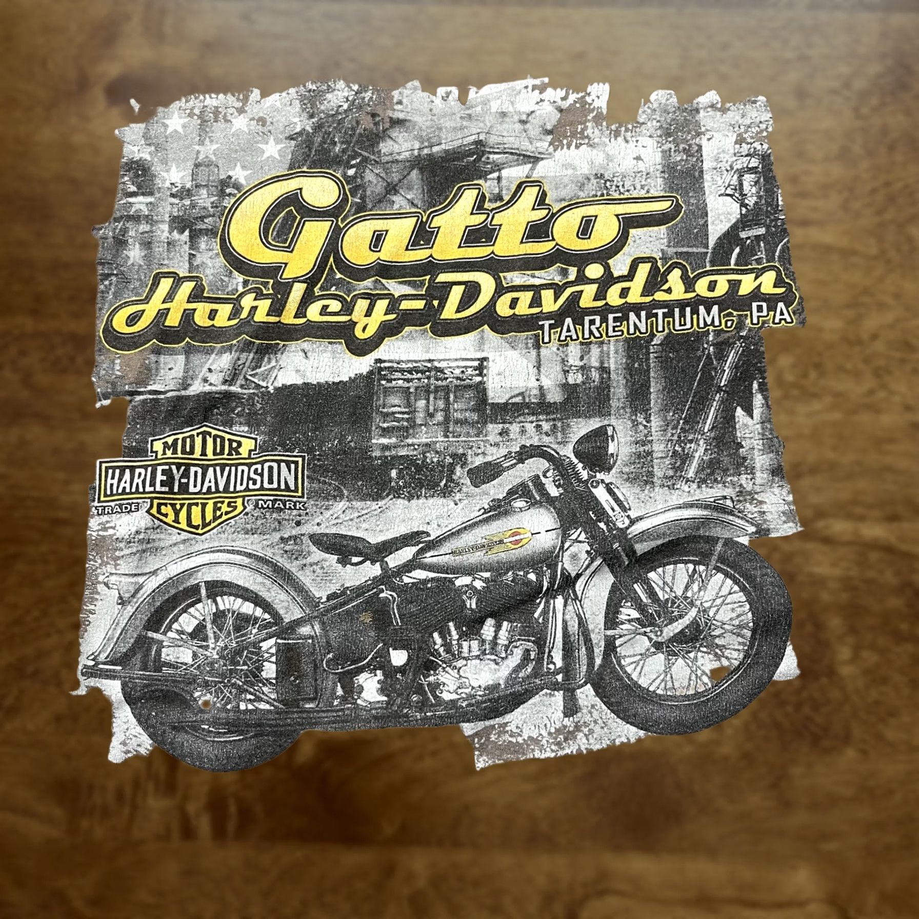 Harley Davidson Harley-Davidson Shirt Mens 3XL Brown Graphic T-Shirt Motorcycle Logo Gatto Tarentum PA Vintage-Style Back Graphic Crew Neck Short Sleeve Size US XXL / EU 58 / 5 - 1 Thumbnail