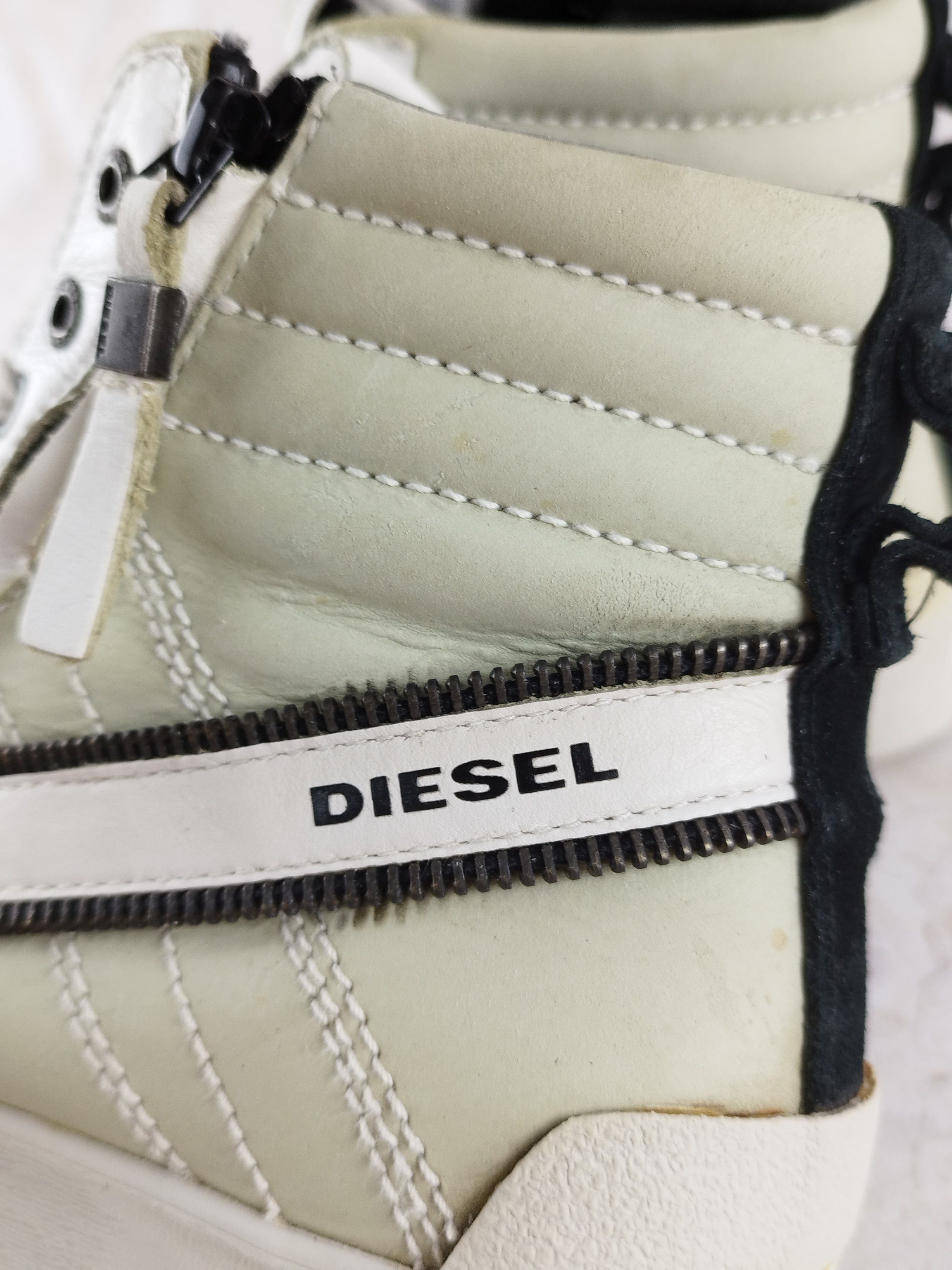 Diesel Diesel D-string High Trainers leather side zip Size US 9 / EU 42 - 4 Thumbnail