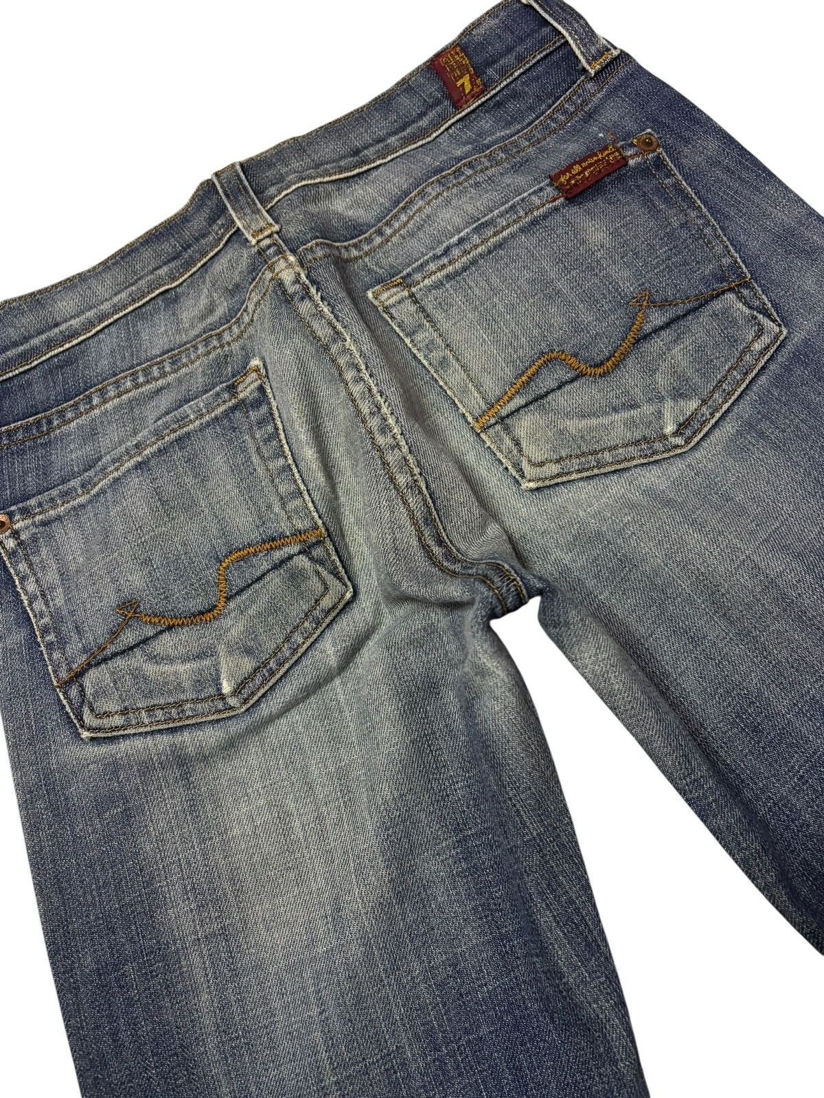 7 For All Mankind Vtg 7 For All Mankind Bootcut Flared Distressed Jeans Size 26" / US 2 / IT 38 - 8 Thumbnail
