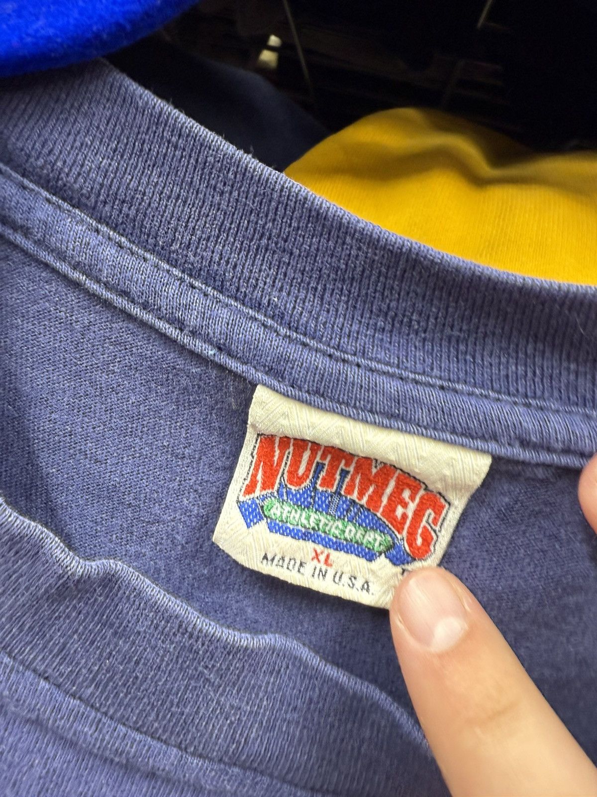Vintage Vintage 1990s Syracuse Orangemen Navy Single Stitch nutmeg Size US XL / EU 56 / 4 - 7 Thumbnail