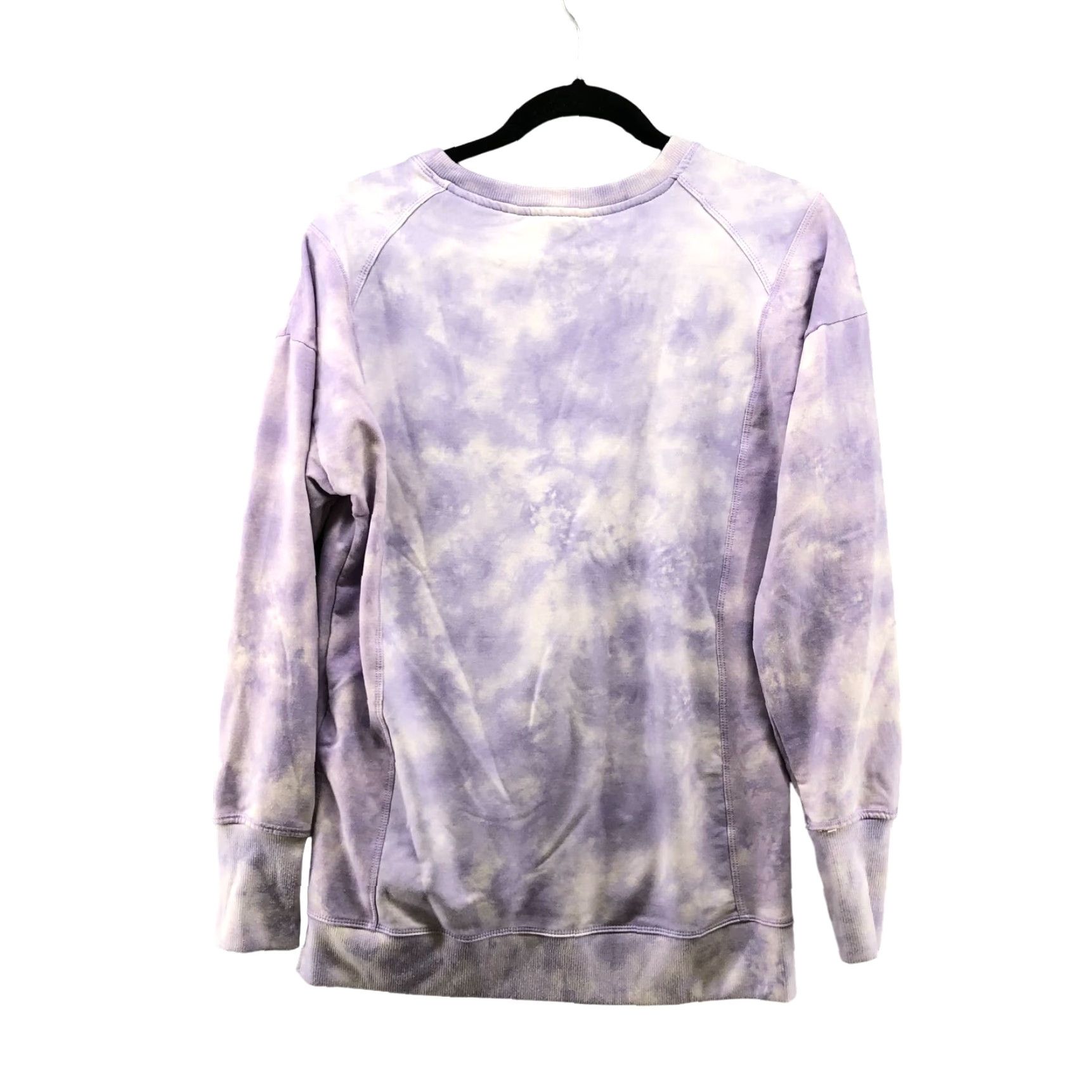 Vintage Earth Yoga Sweatshirt Women's S Purple Tie Dye Crewneck Pullover Lightweight Fleece Activewear Size S / US 4 / IT 40 - 2 Thumbnail