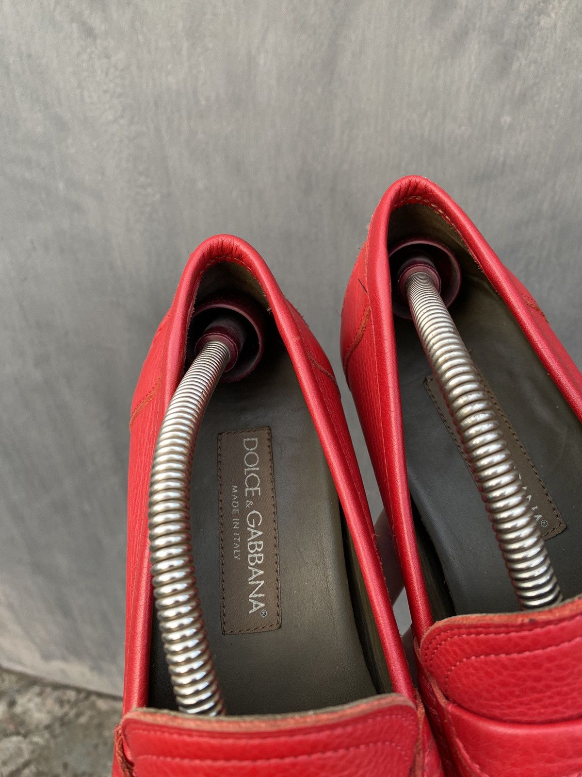 Dolce & Gabbana Dolce Gabbana Leather Red Moccasin Size U.K. 7.5 Size US 8 / EU 41 - 7 Thumbnail
