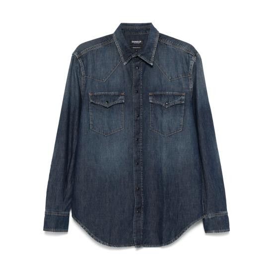 Dondup DONDUP Men Long Tops UC343R IZ4 800 BLUE Size US XL / EU 56 / 4 - 1 Thumbnail