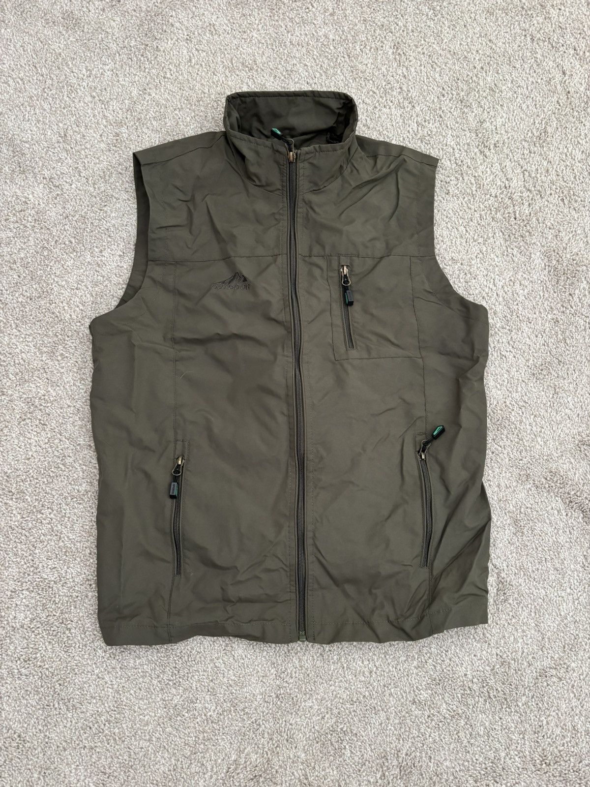 Vintage Vintage Olive Green Outdoor Vest Size US L / EU 52-54 / 3 - 1 Thumbnail