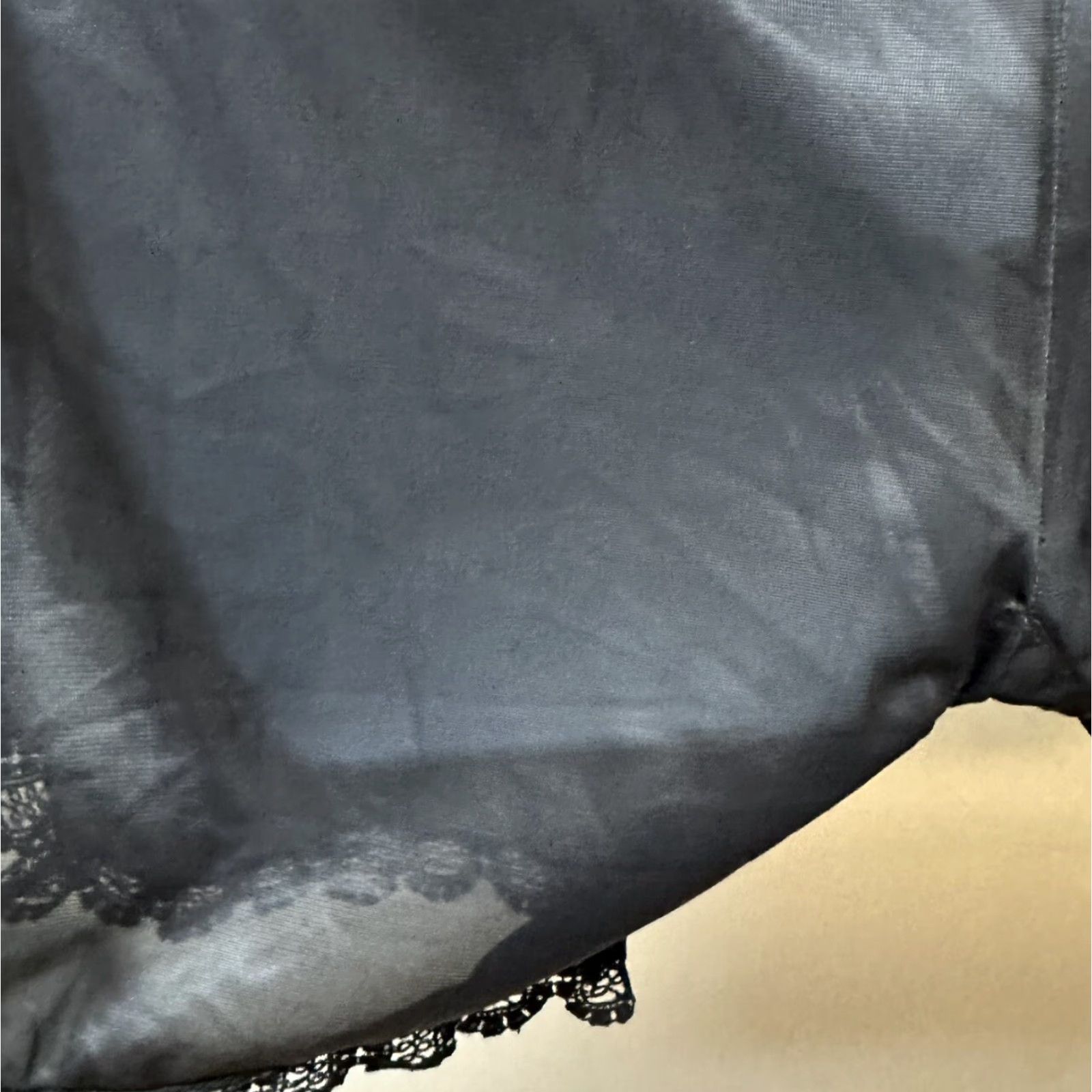 Vintage VINTAGE Black Pettipants Tap Panties Nylon Gusset Lace Trim Pillow Tab Size S Size 28" / US 6 / IT 42 - 3 Thumbnail