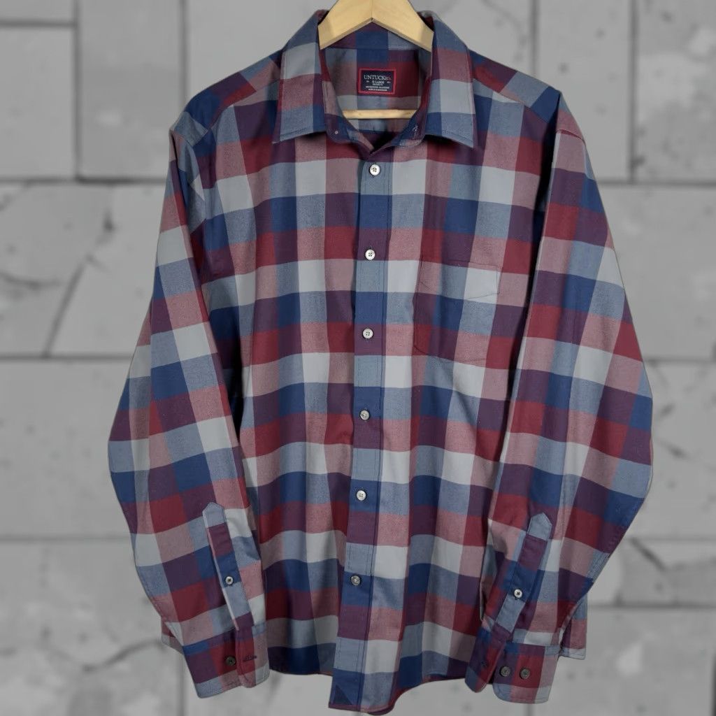UNTUCKit UNTUCKit Plaid Long Sleeve Shirt Mens Size XL Button Down Untuckit Shirt Size US XL / EU 56 / 4 - 1 Thumbnail
