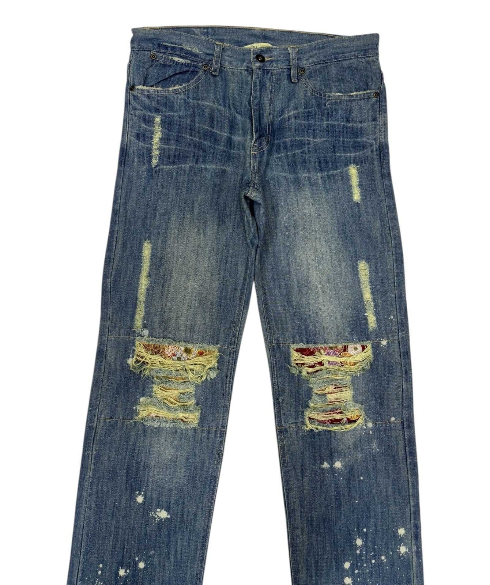 Hysteric Glamour GUMU JAPAN CLASSIC RARE DISTRESS DENIM JEAN Size US 33 - 2 Thumbnail
