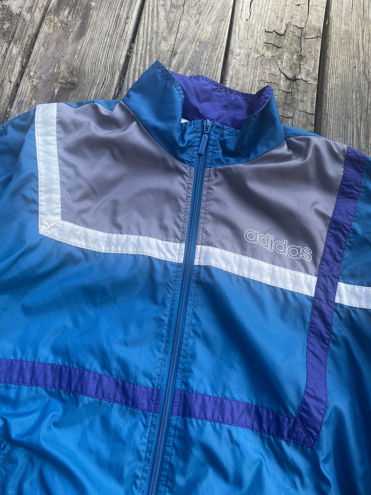 Adidas × Vintage Vintage Adidas WIndbreaker Size US L / EU 52-54 / 3 - 3 Thumbnail